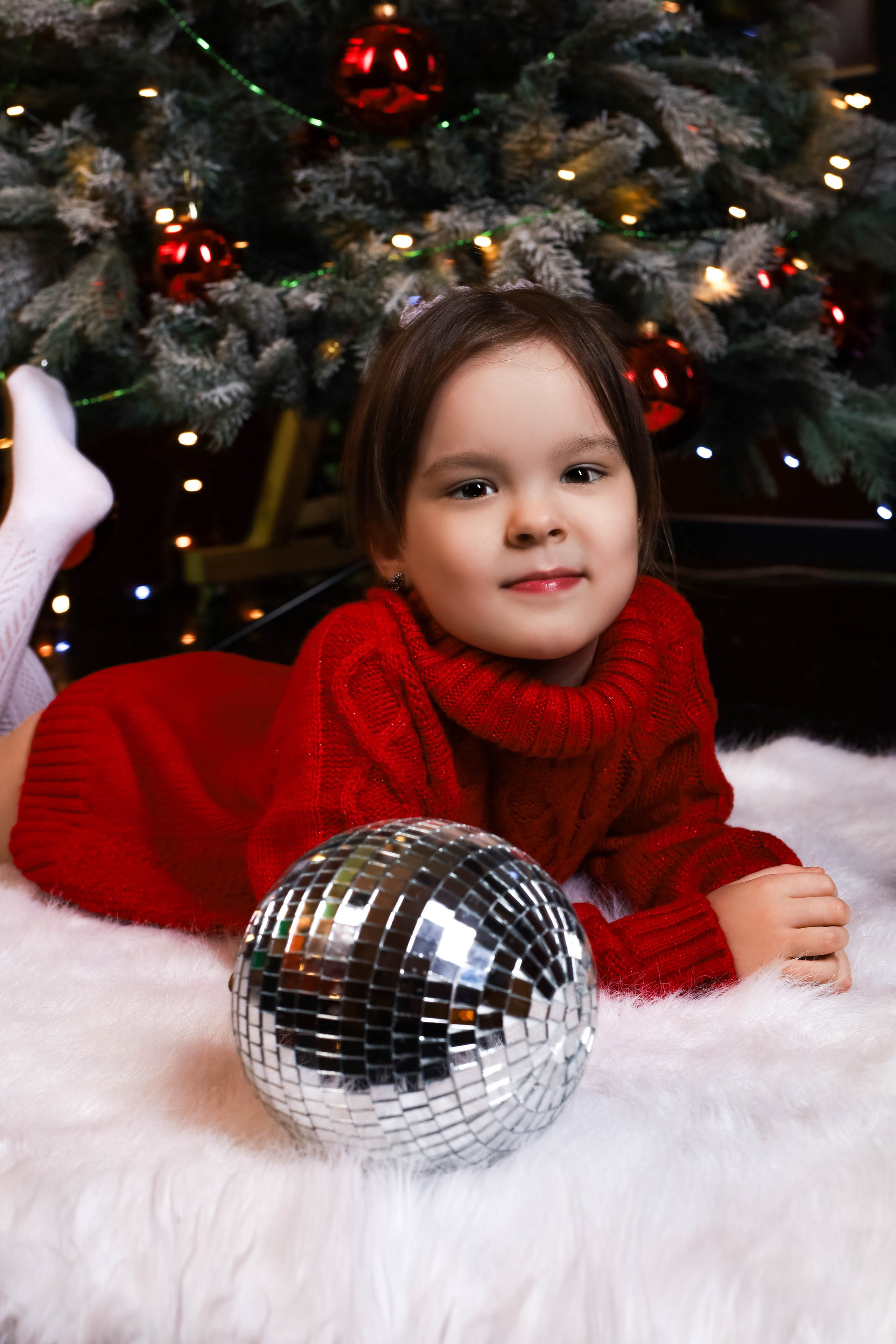 Анна с дочкой.Новогодняя 2022