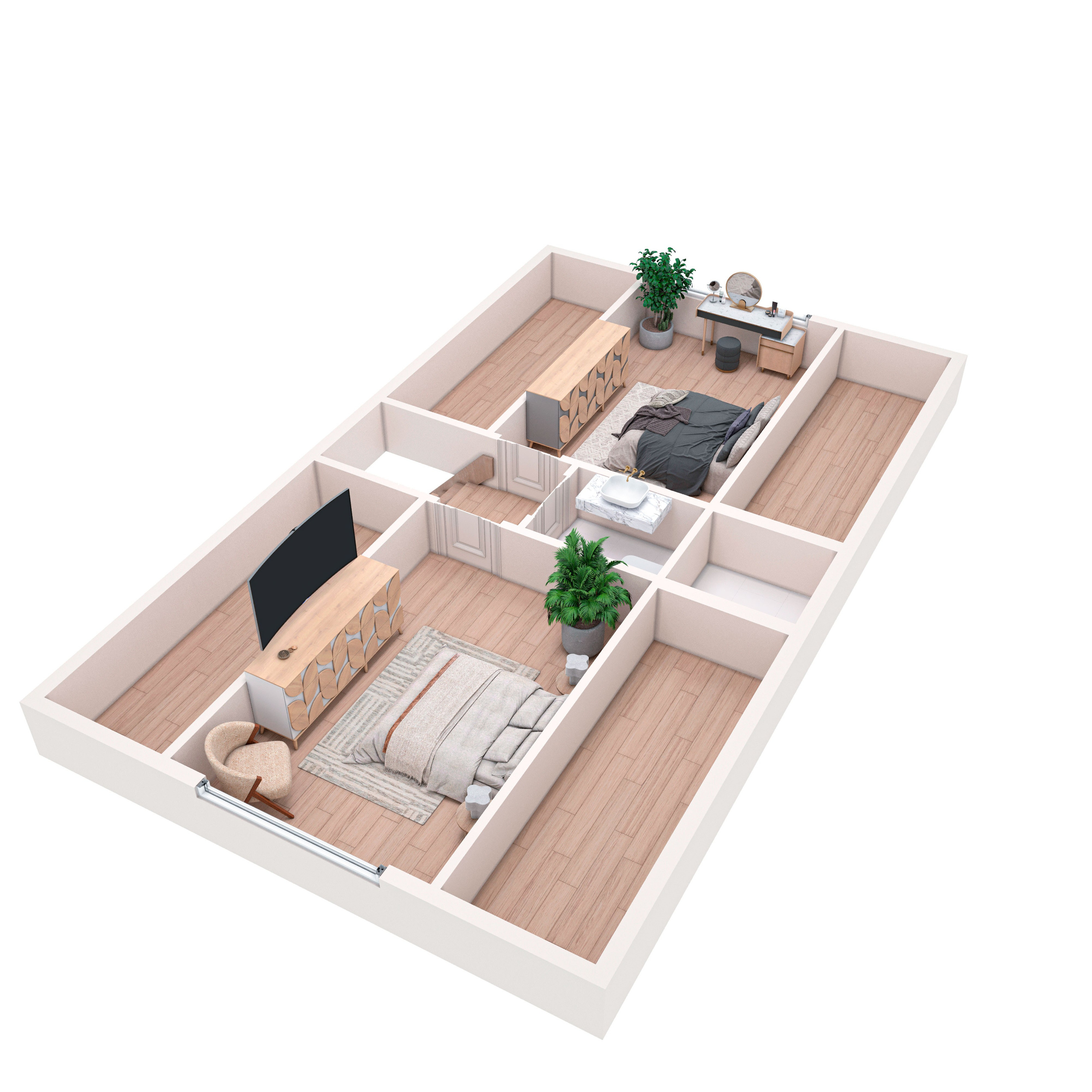 Blokpost. 3D visualization of exteriors and interiors