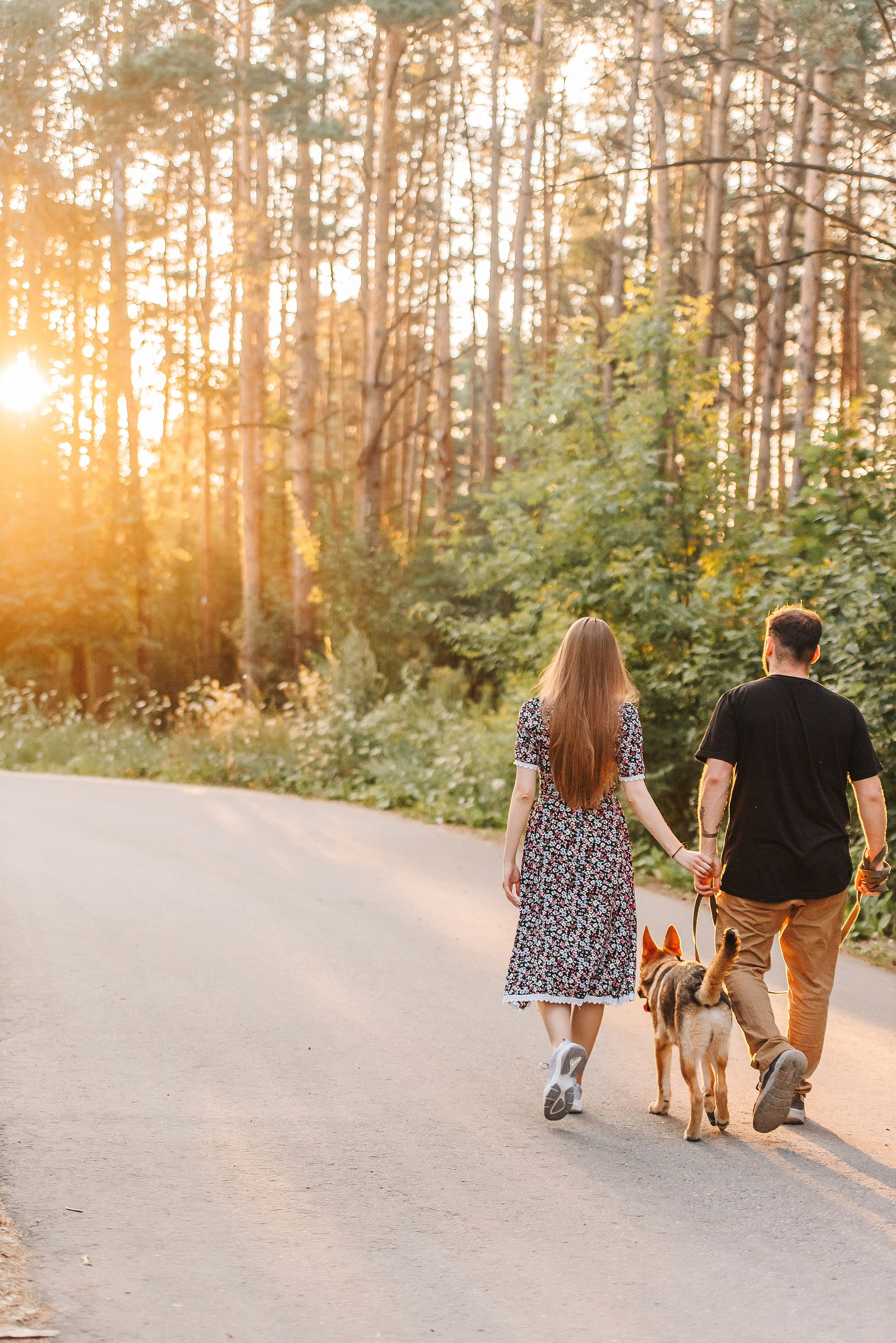 Эмир, Алсу и немецкая овчарка Рэй (Щелково, 2023). Анна Пушина, фотограф, Москва, Королев, Пушкино