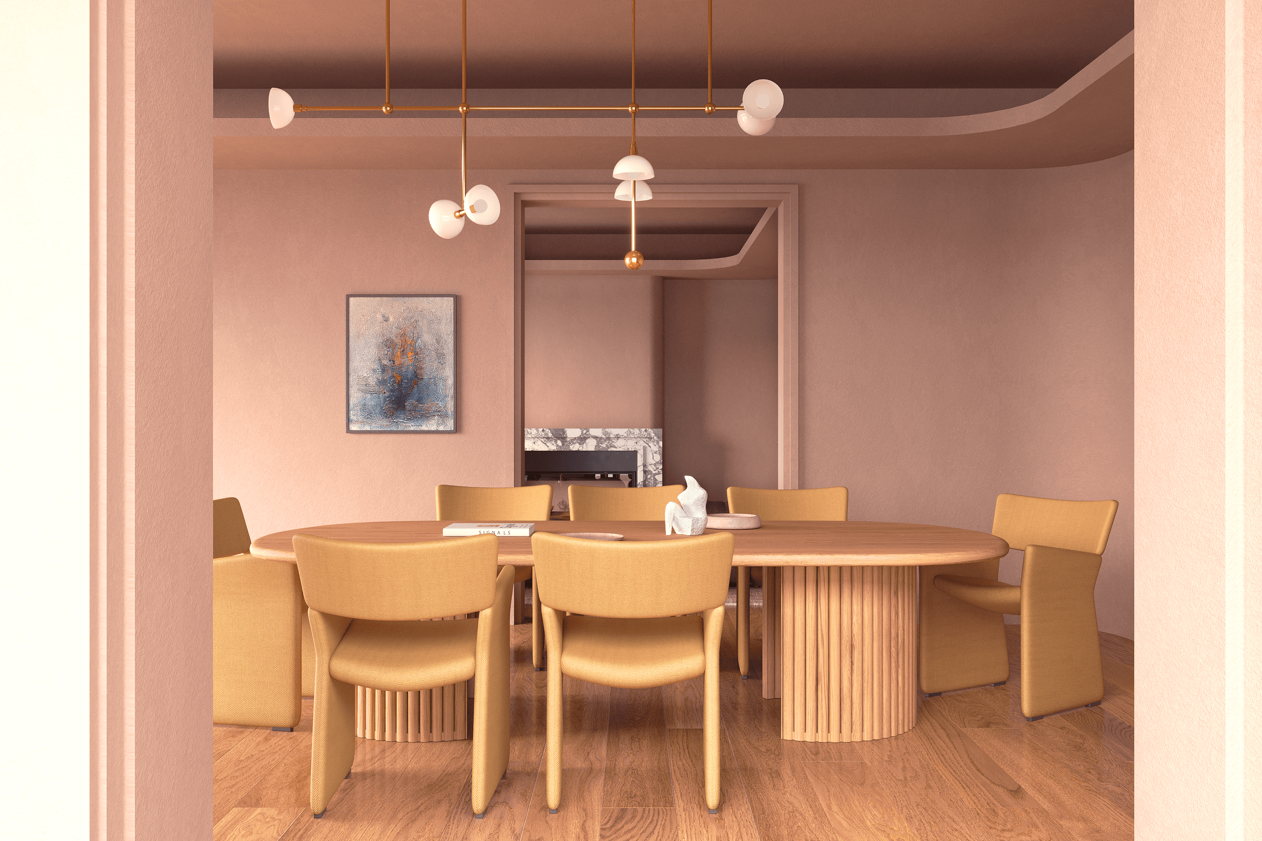 Living room at Harbour House. Cg artist Shchapov Dmitry