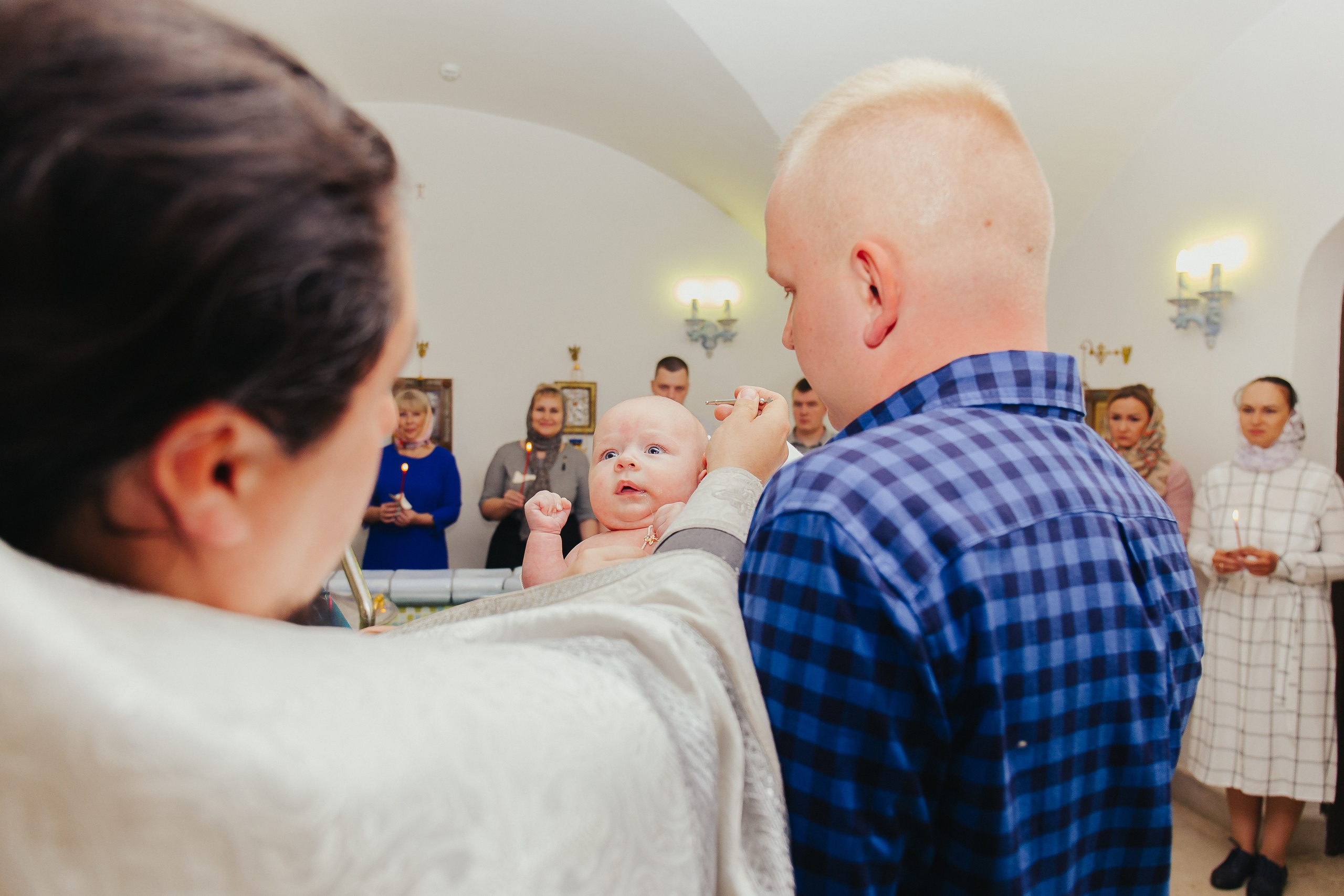Крещение Михаила. Церковь Явления Пресвятой Богородицы. Фотограф новорожденных и детский в Сергиевом Посаде Кругликова Юлия