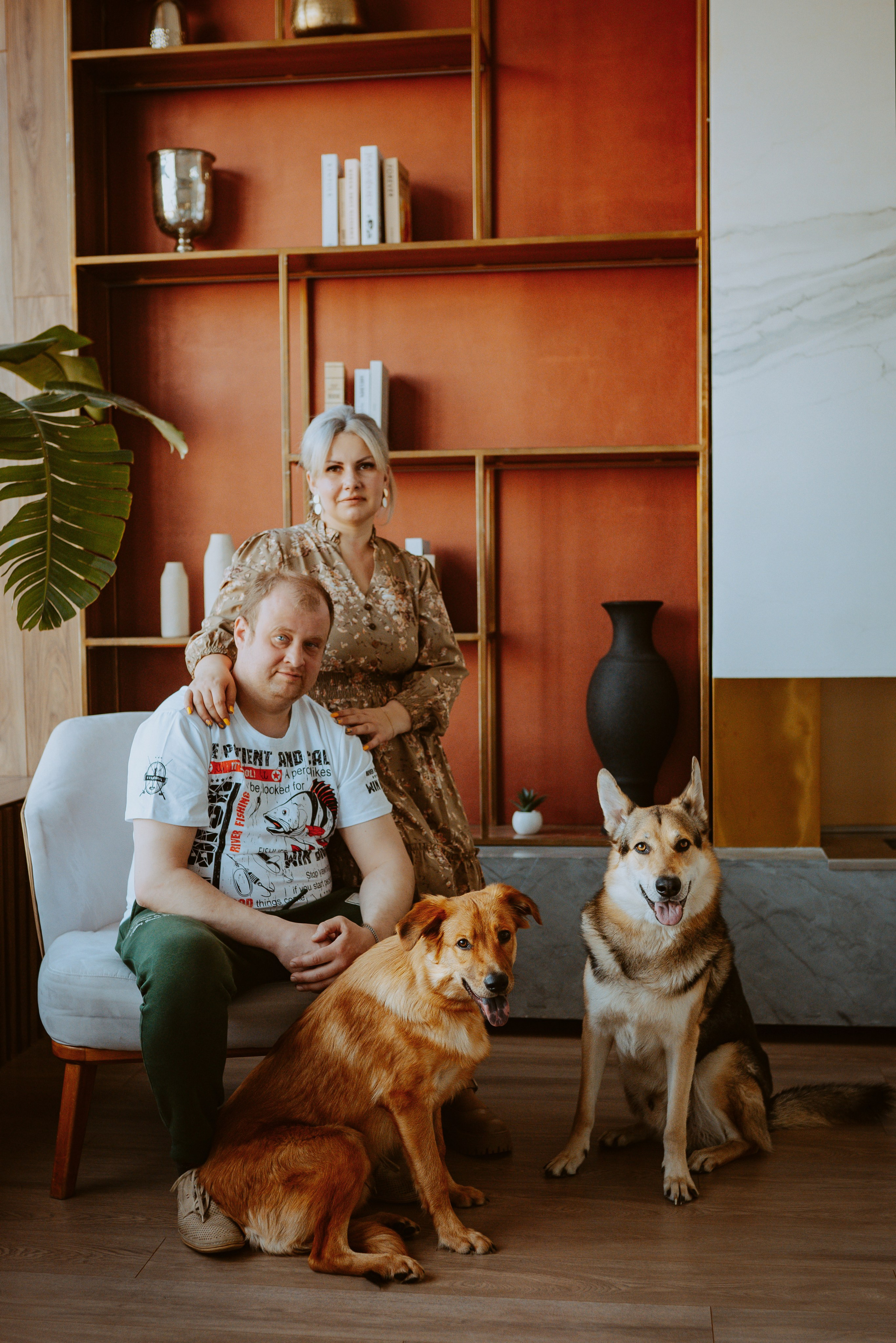 Рэй, Кузя, Ольга и Александр. Фотограф анималист в Спб недорого Олеся Майорова