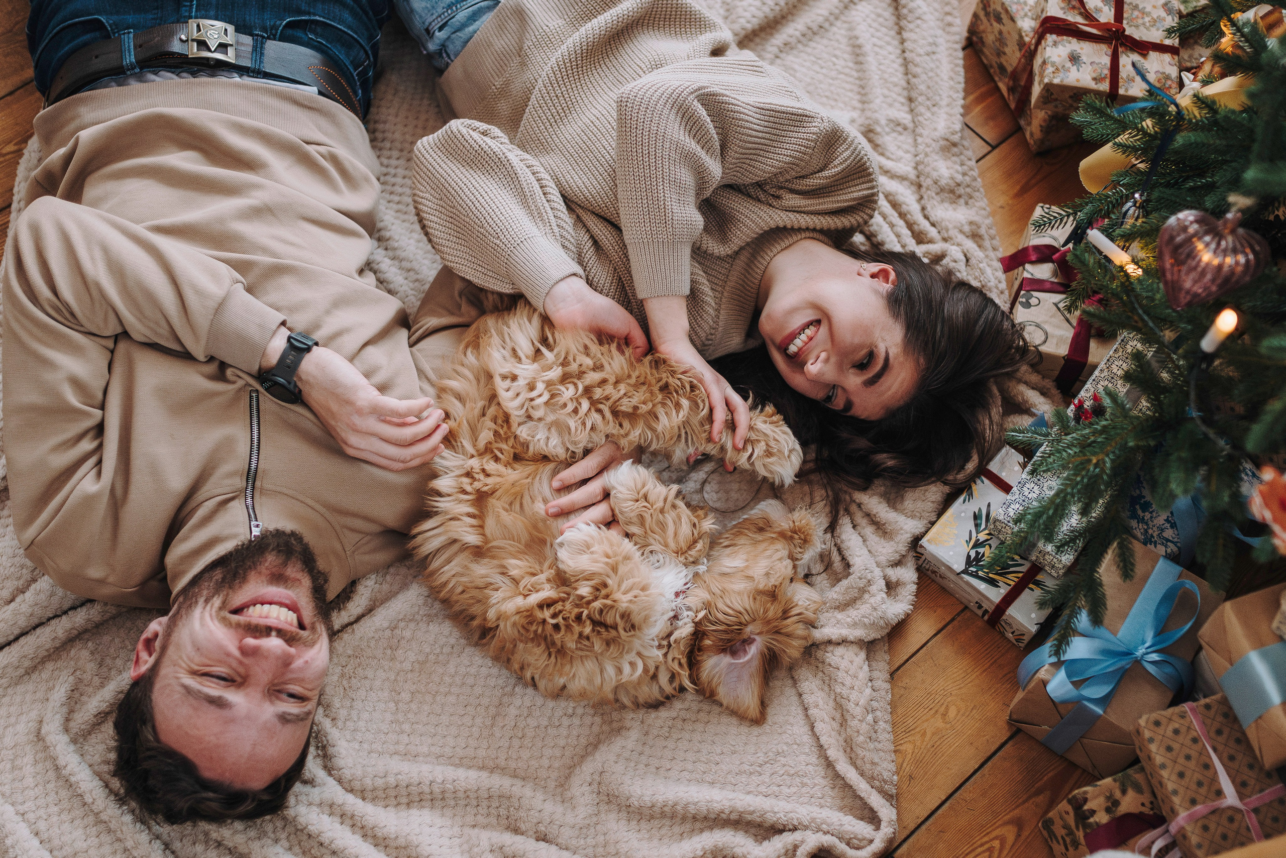 Мёрфи, Таня и Антон. Фотограф анималист в Спб недорого Олеся Майорова