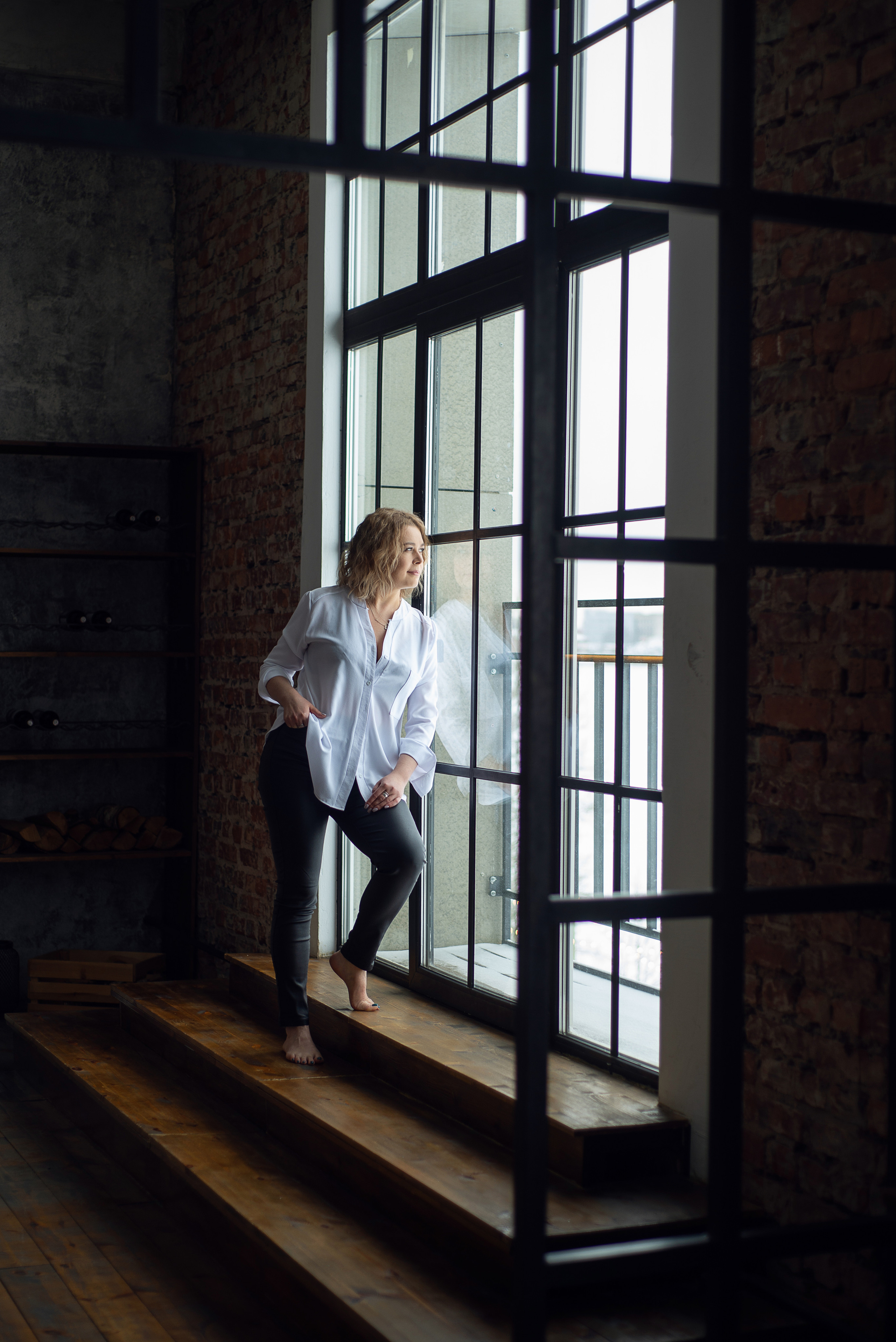 Девушка в белой рубашке, фотосессия в белье студийная. СПБ. Женский фотограф Санкт-Петербург Александра Колий