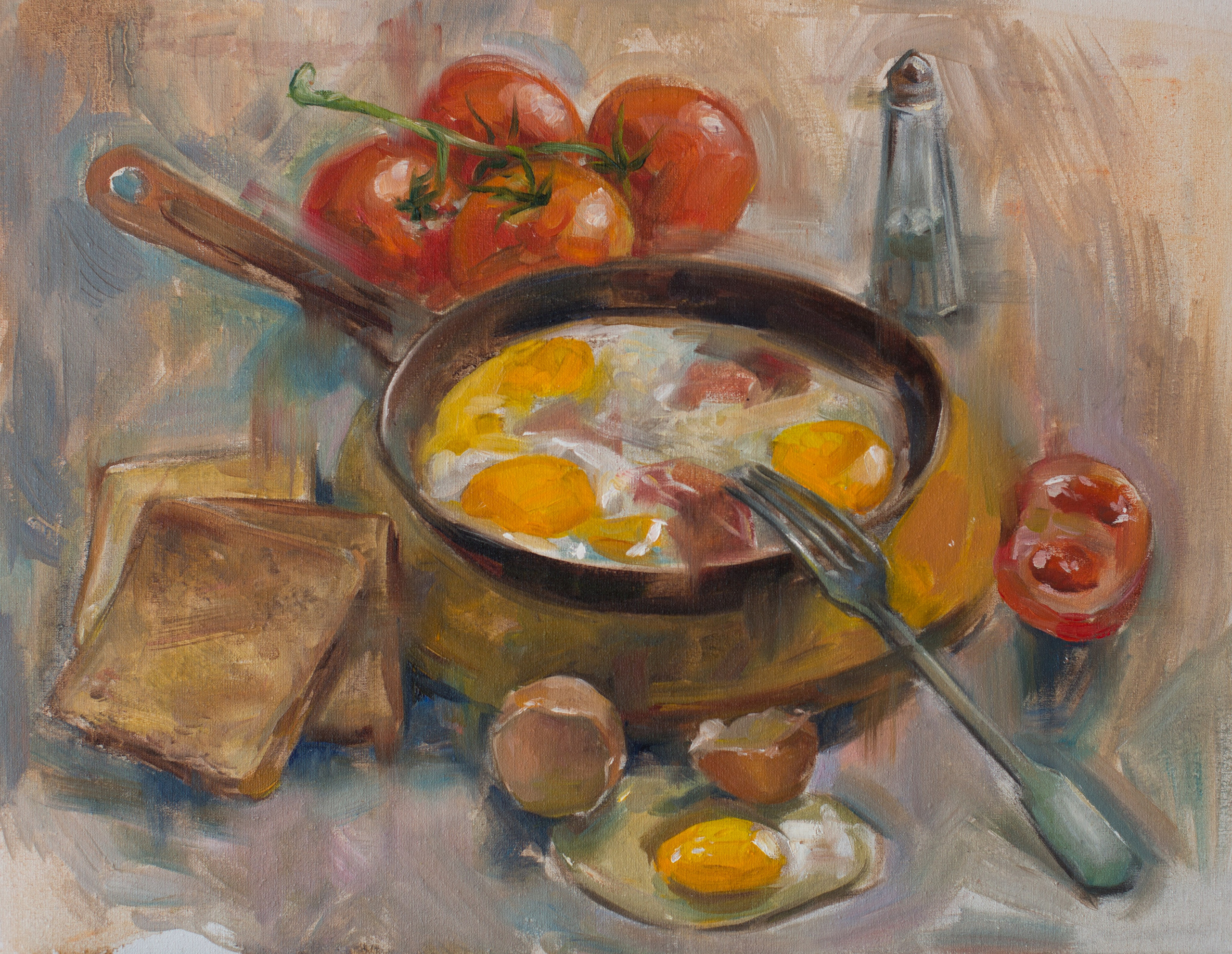 Масло. Художник