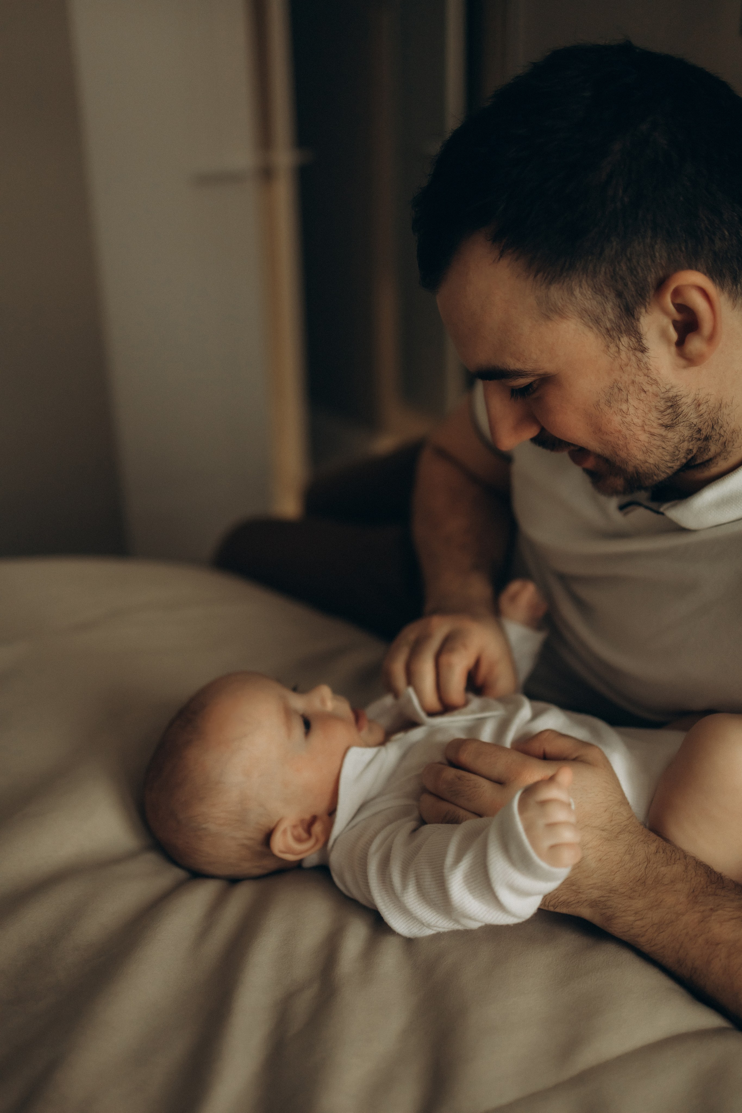 Наташа, Сережа и малыш Левушка. Семейный, домашний, ньюборн фотограф Москва Цветкова Елизавета