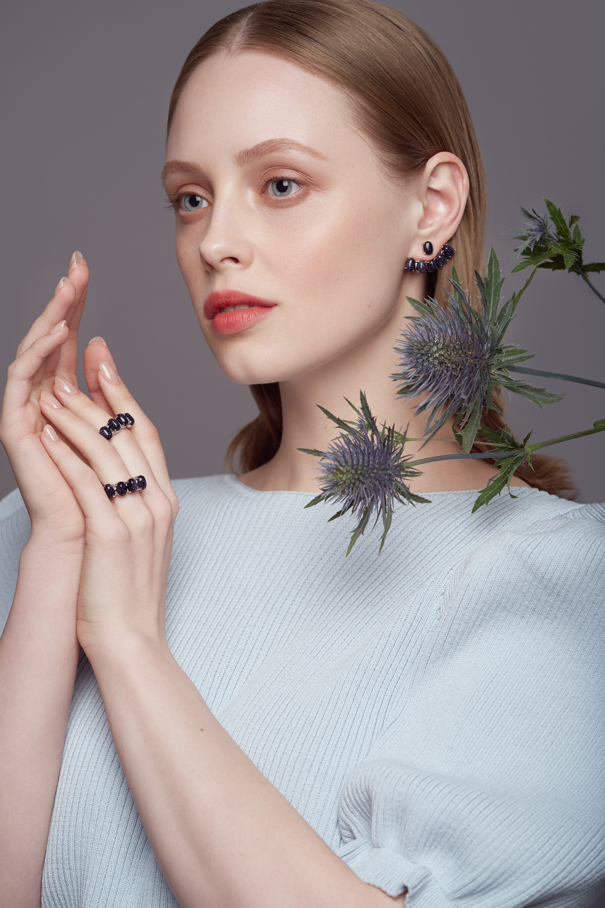 Съемка винтажных украшений ручной работы с кристаллами