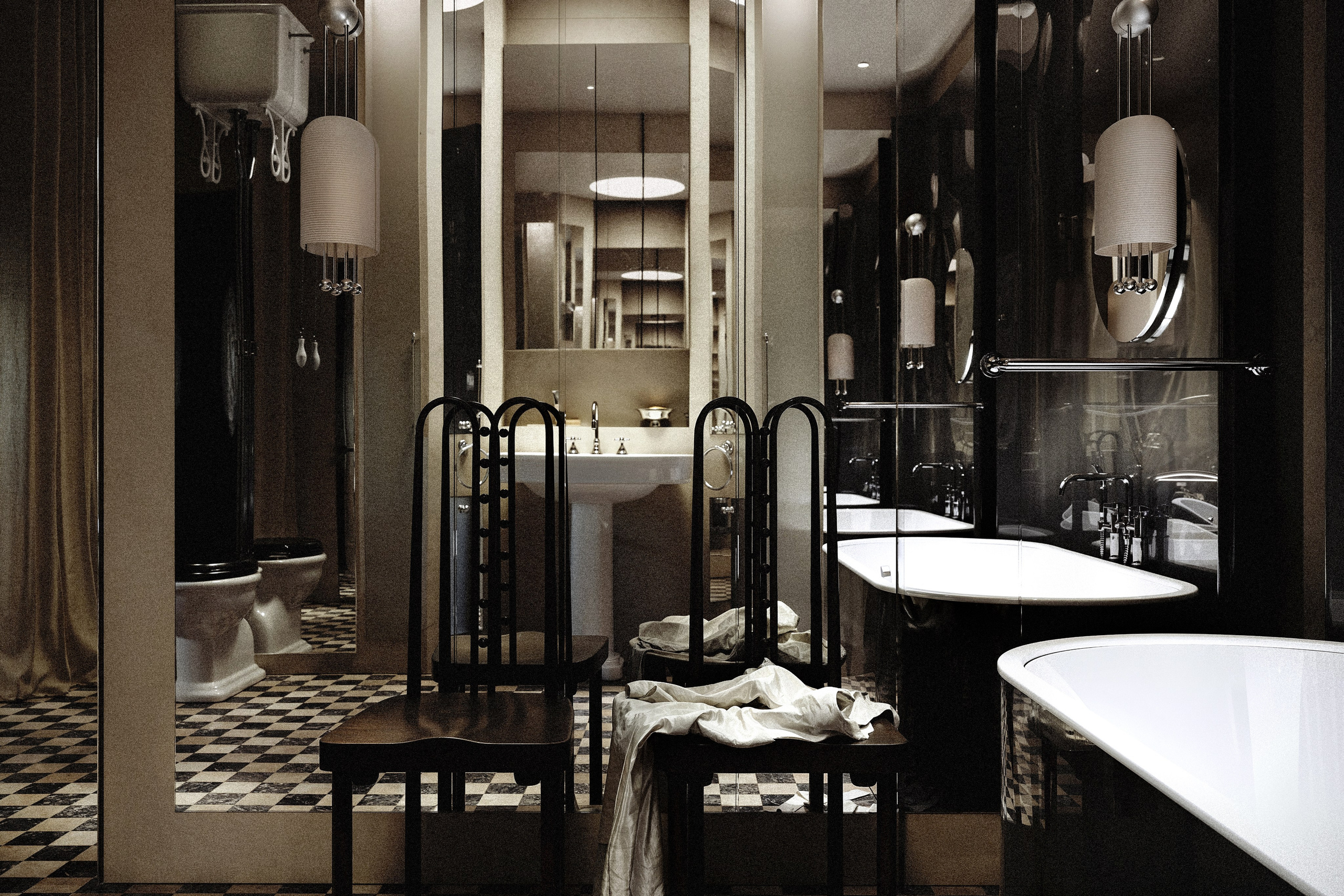 Bathroom «Le Miroir Infini». Визуализации Дизайн проектов