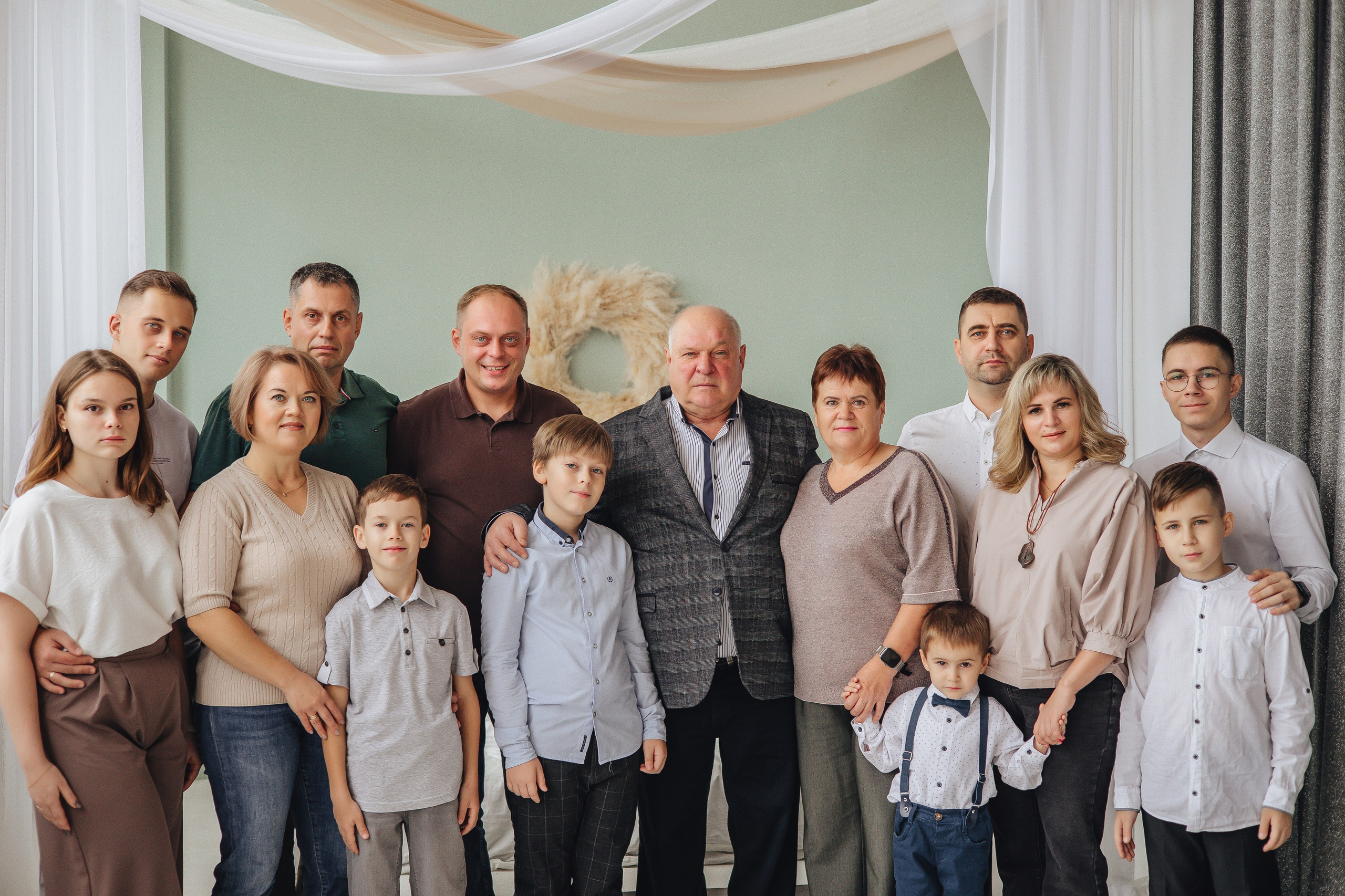 Большая семья. Студия. Свадебный и семейный фотограф Пушкин Царское Село СПБ Питер Санкт-Петербург и Рязань Ольга Козлова