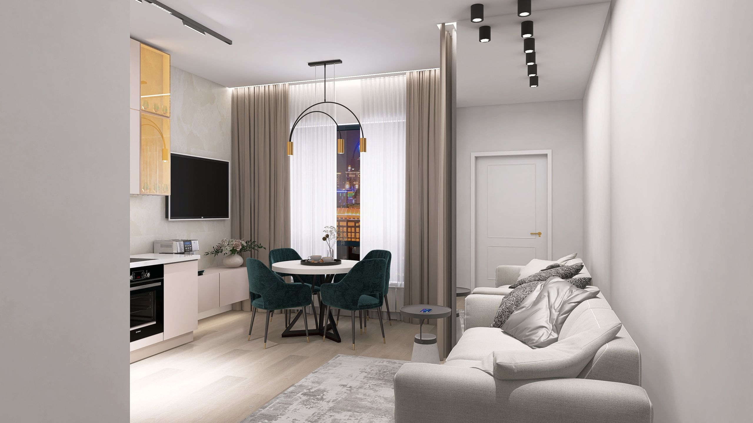 ЖК Притомский. Площадь 55 кв. м. Дизайнер интерьера в Новосибирске_Елена Сергеева