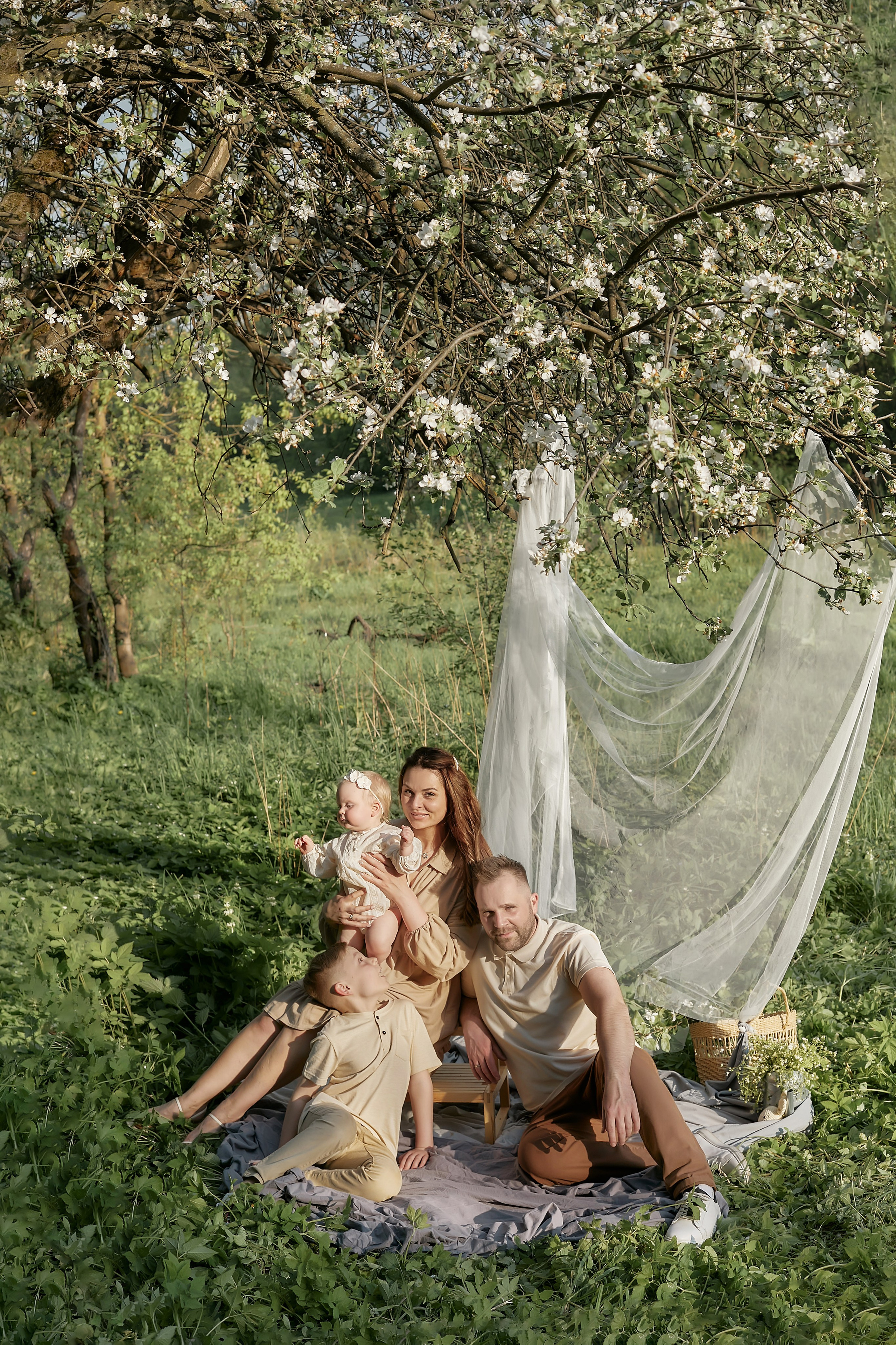 Цветение яблони. Семейный фотограф в Москве Вера Гук