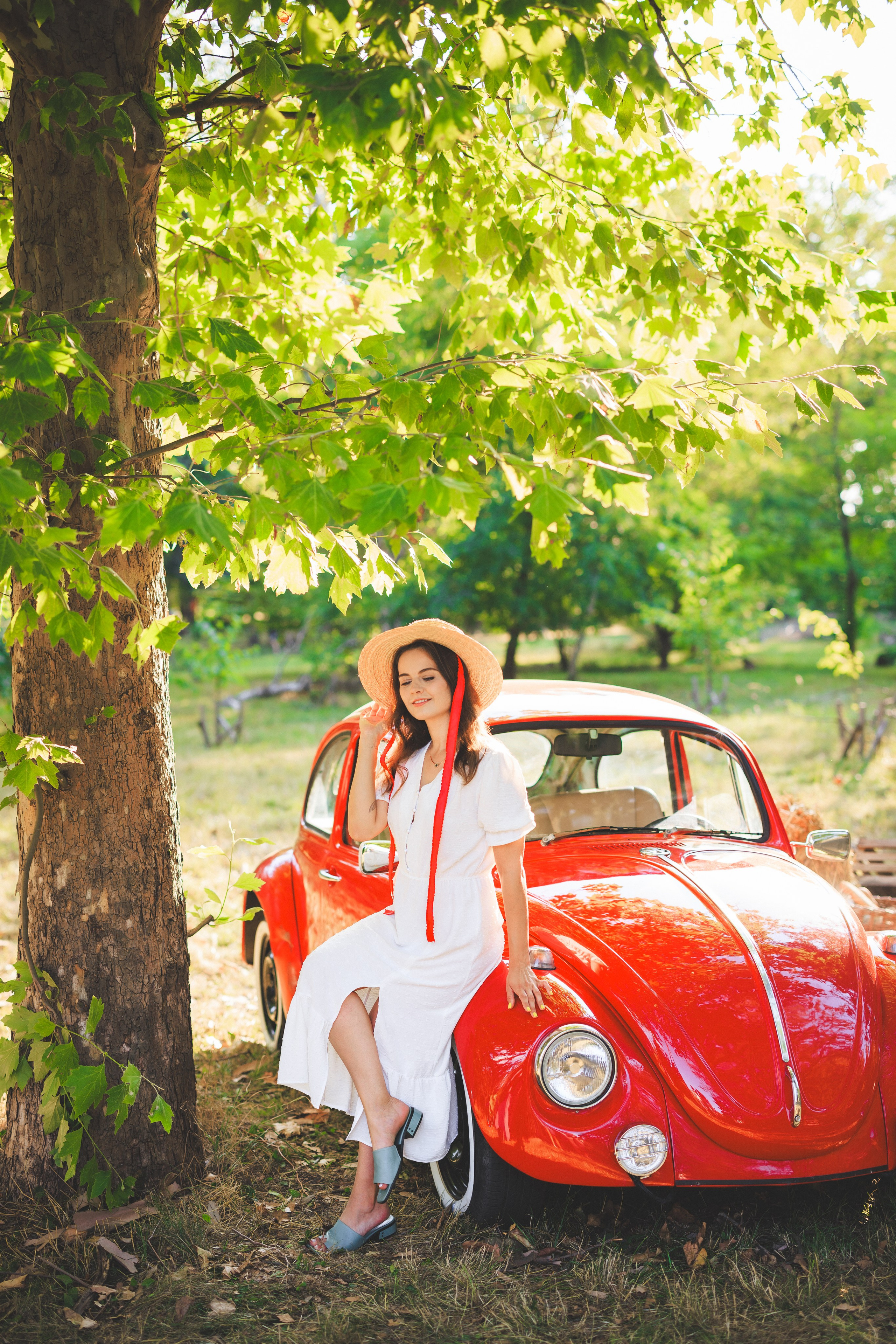 Летняя фотосессия с арбузами и ретро автомобилем. Семейный и детский фотограф в Краснодаре Анна Трашкова