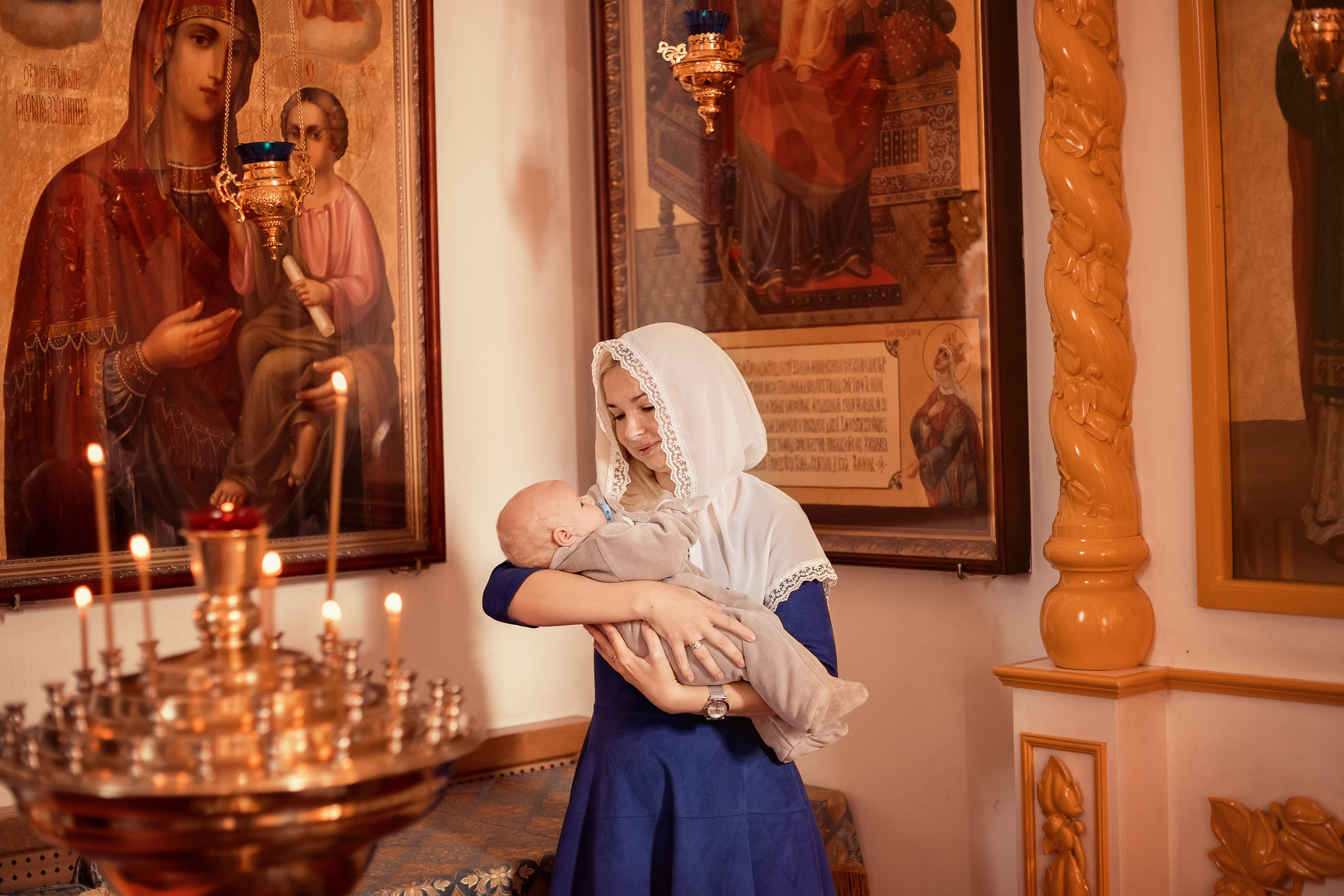 Крещение в Полковой церкви Азовской иконы Божией Матери. Олеся Семейская свадебный и семейный фотограф в Ростове-на-Дону
