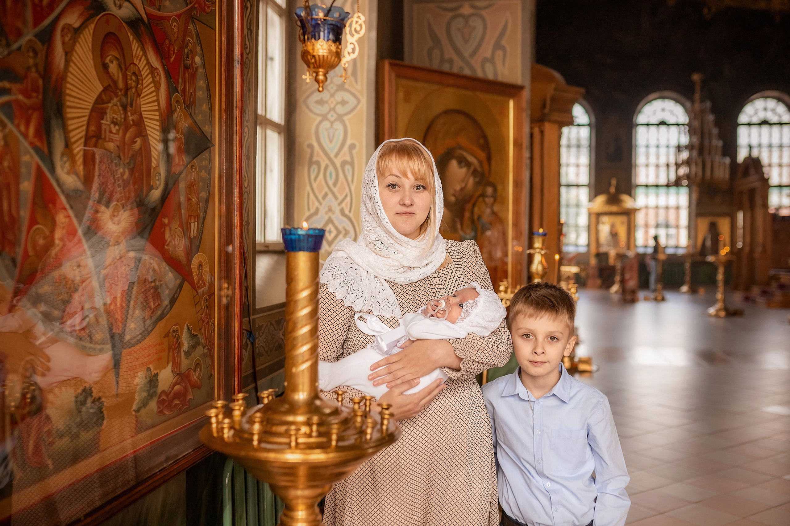 Крещение в Храме Преполовения Пятидесятницы в городе  Ростов-на-Дону. Олеся Семейская свадебный и семейный фотограф в Ростове-на-Дону