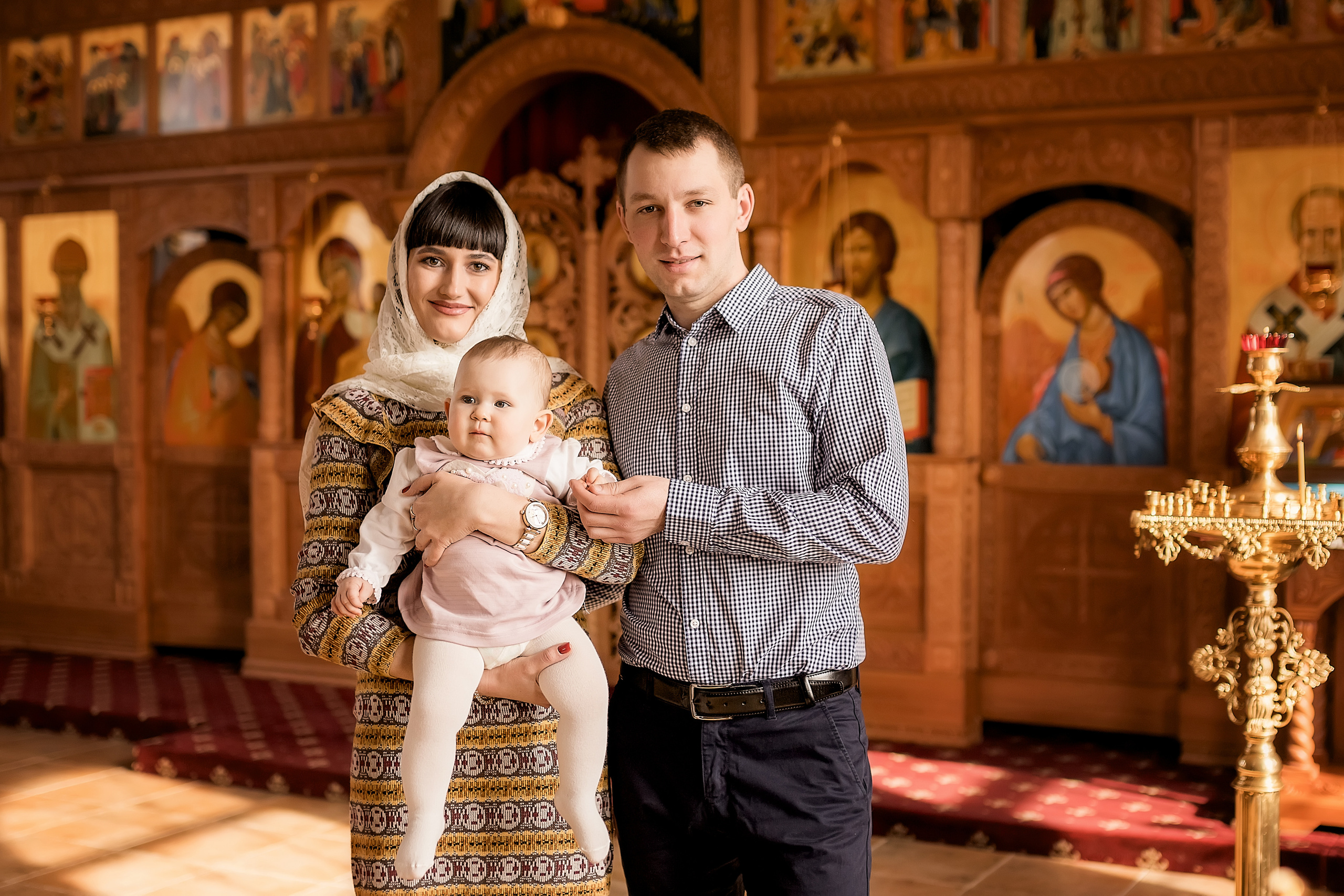 Крещение в Церкви Ватопедской иконы Божией Матери Отрада и Утешение. Олеся Семейская свадебный и семейный фотограф в Ростове-на-Дону