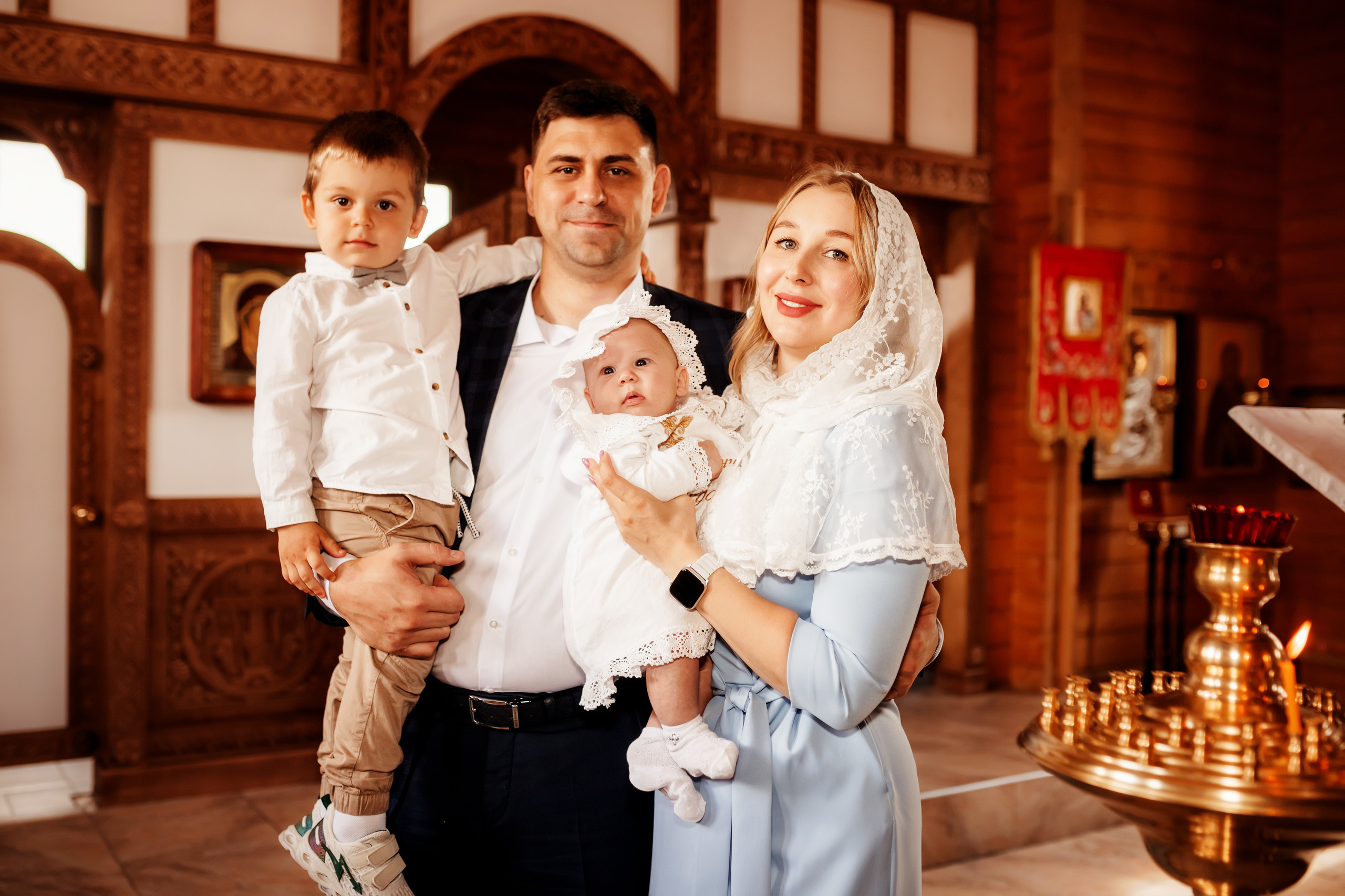 Крещение в Пантелеимоновском храме в городе Батайск. Олеся Семейская свадебный и семейный фотограф в Ростове-на-Дону