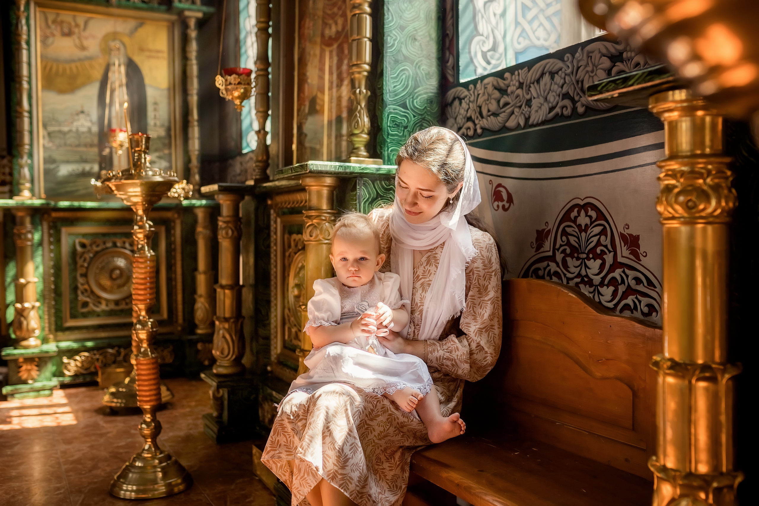 Крещение в Храме Преподобного Серафима Саровского в Ростове-на-Дону. Олеся Семейская свадебный и семейный фотограф в Ростове-на-Дону