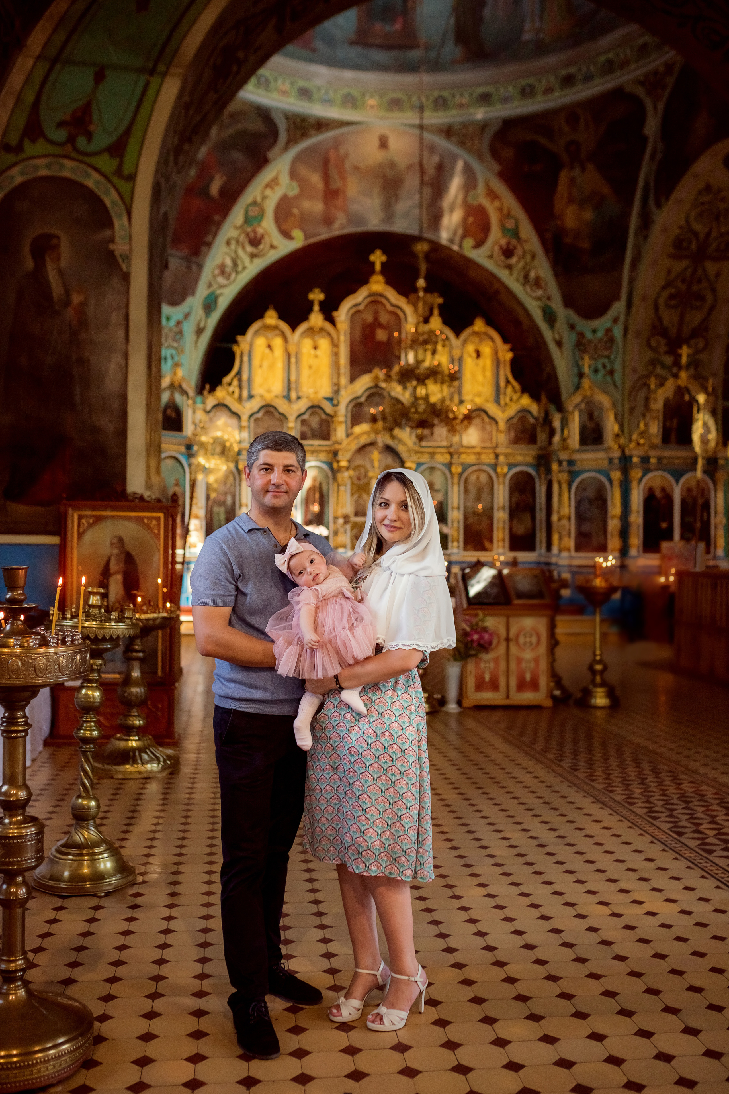 Крещение в Храме Преображения Господня в хуторе Обуховка. Олеся Семейская свадебный и семейный фотограф в Ростове-на-Дону