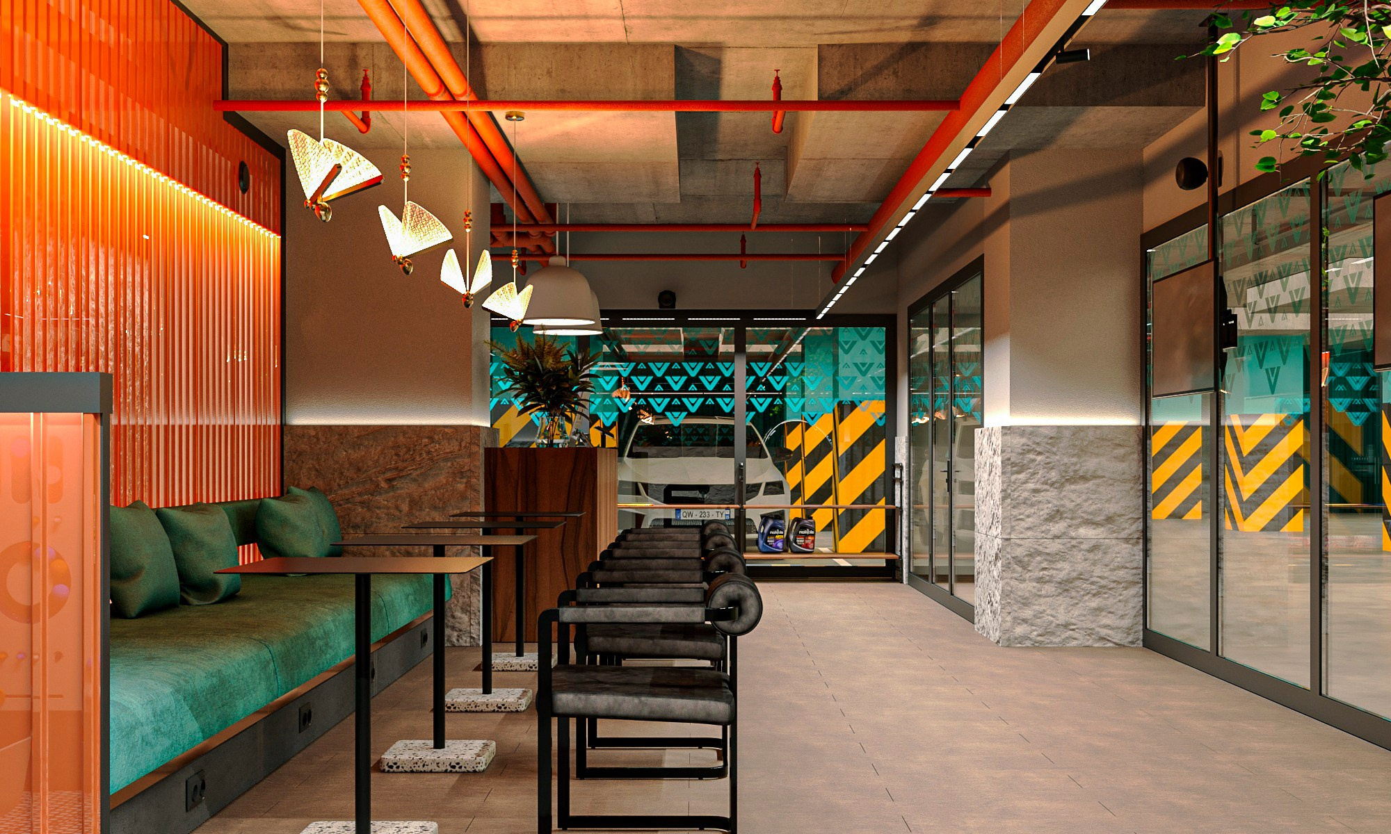 Клиентская Автомоечно-детейлингого комплекса IMallCarwash, г. Пермь. Дизайн интерьера и экстерьера в Санкт-Петербурге Яна Емельянова