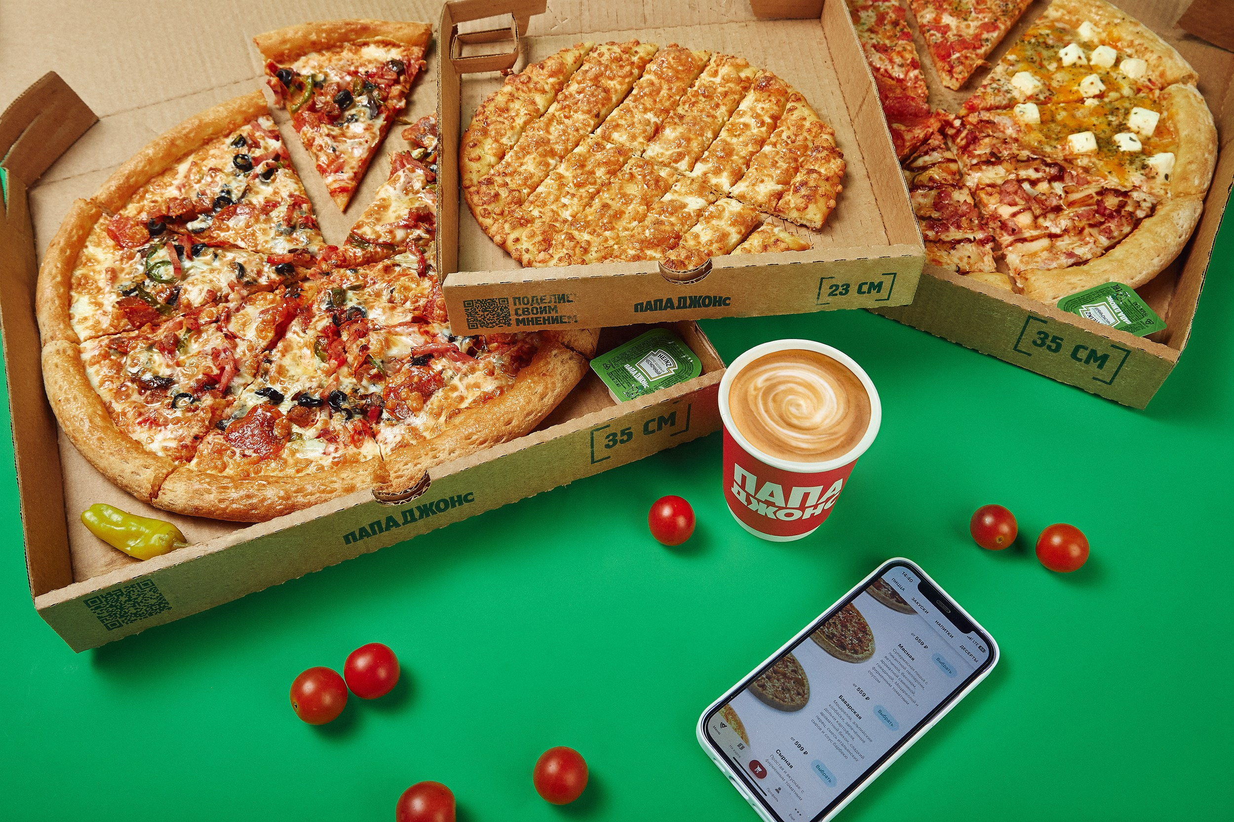 Съёмка для сети ресторанов «Папа Джонс»