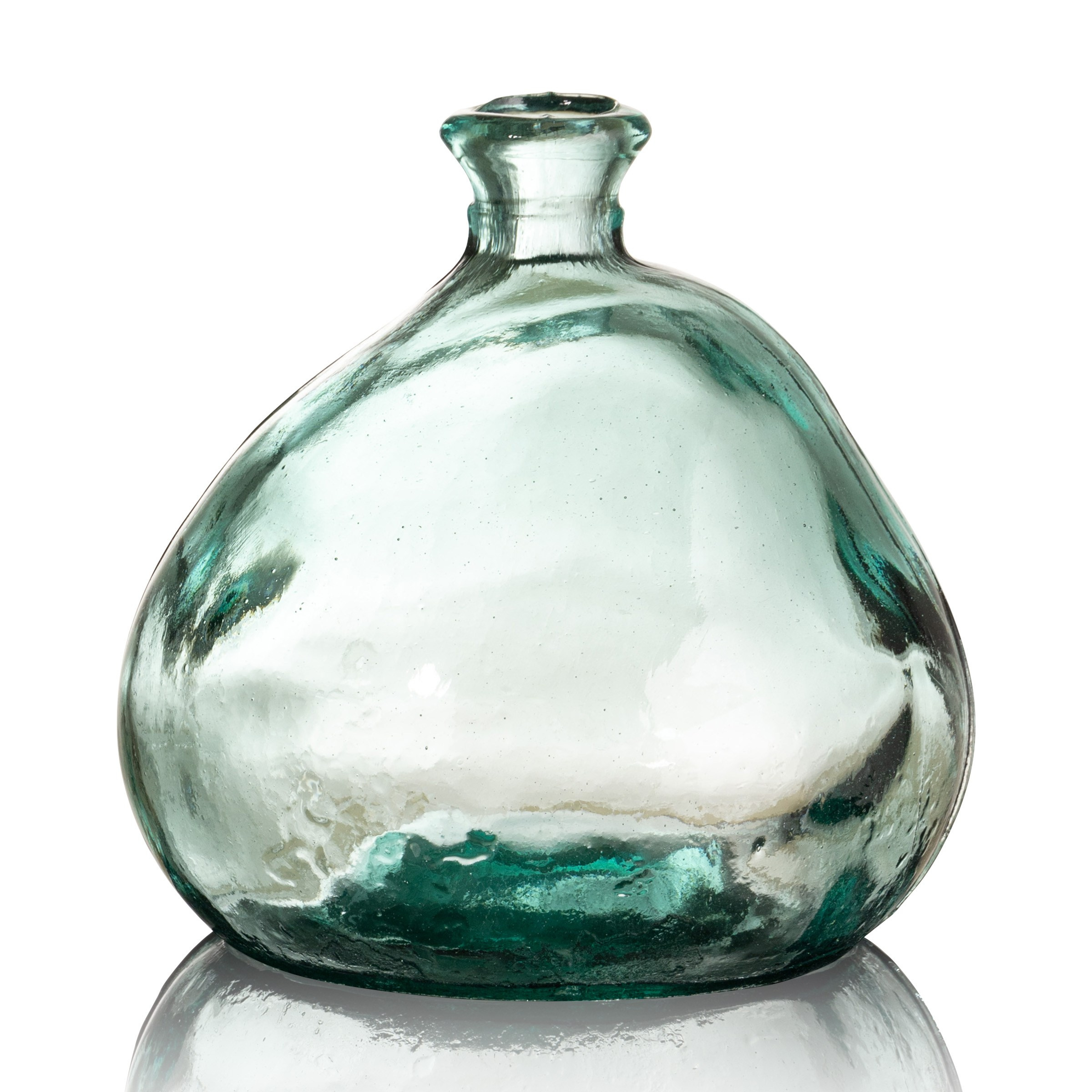 Стеклянная ваза бутылочной формы изогнутая | Фото для интернет-магазина