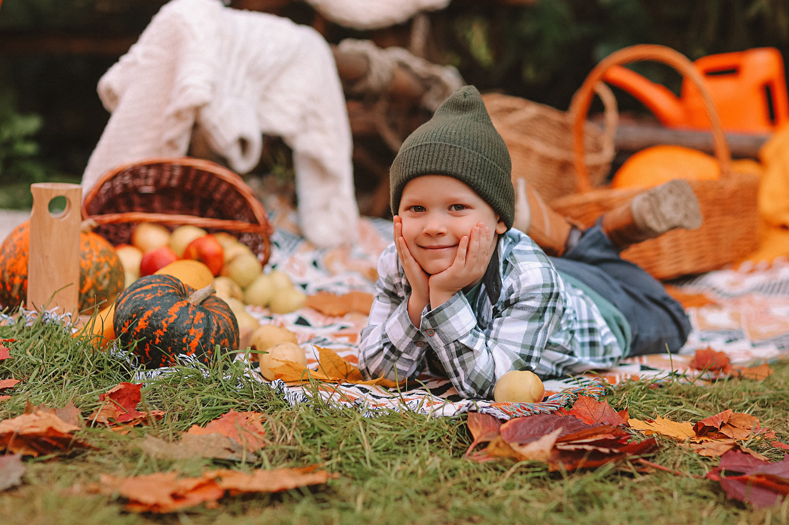 Тыквы. Семейный фотограф Тюмень, фотограф на роды Салмина Мария