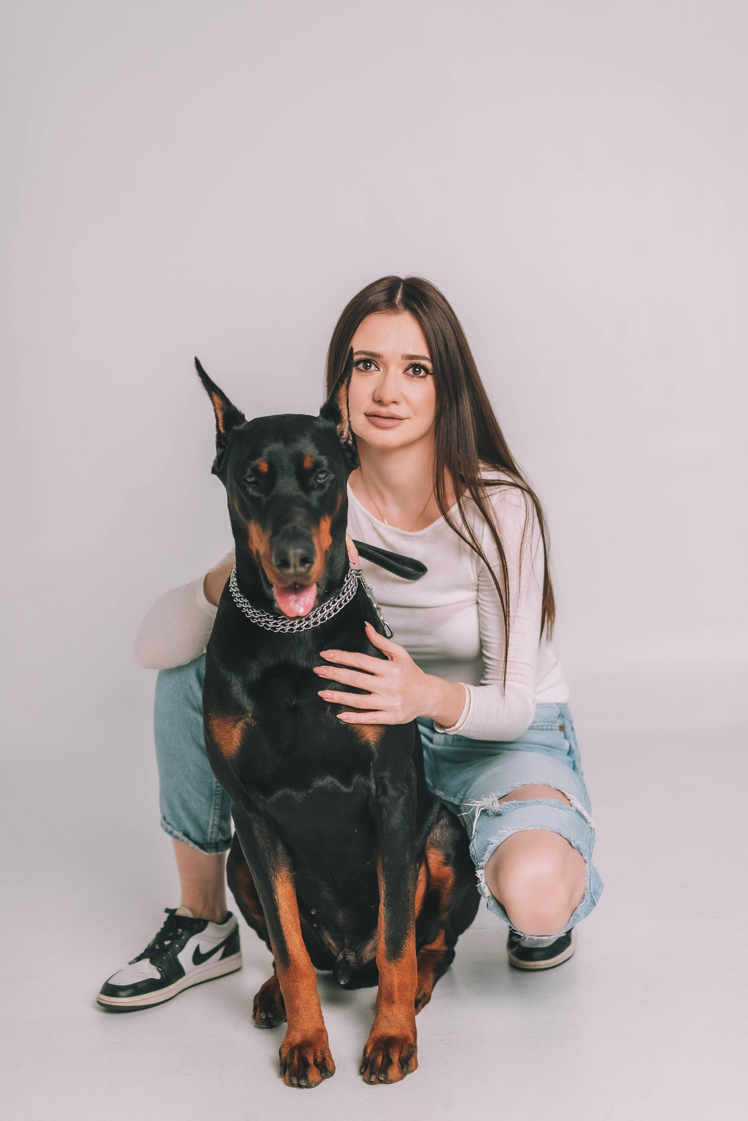 Фотосессия с доберманом. Семейный, детский фотограф в Воронеже Анна Никитина