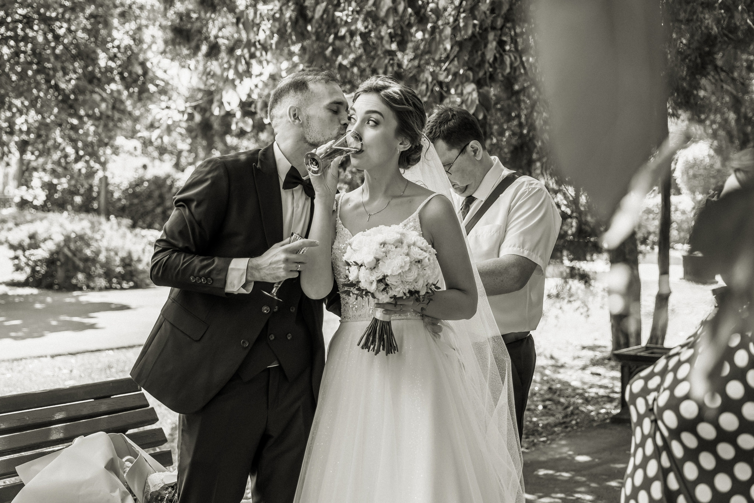 Свадебная прогулка Екатерины и Евгения. Свадебная фотография. Арина Рубах