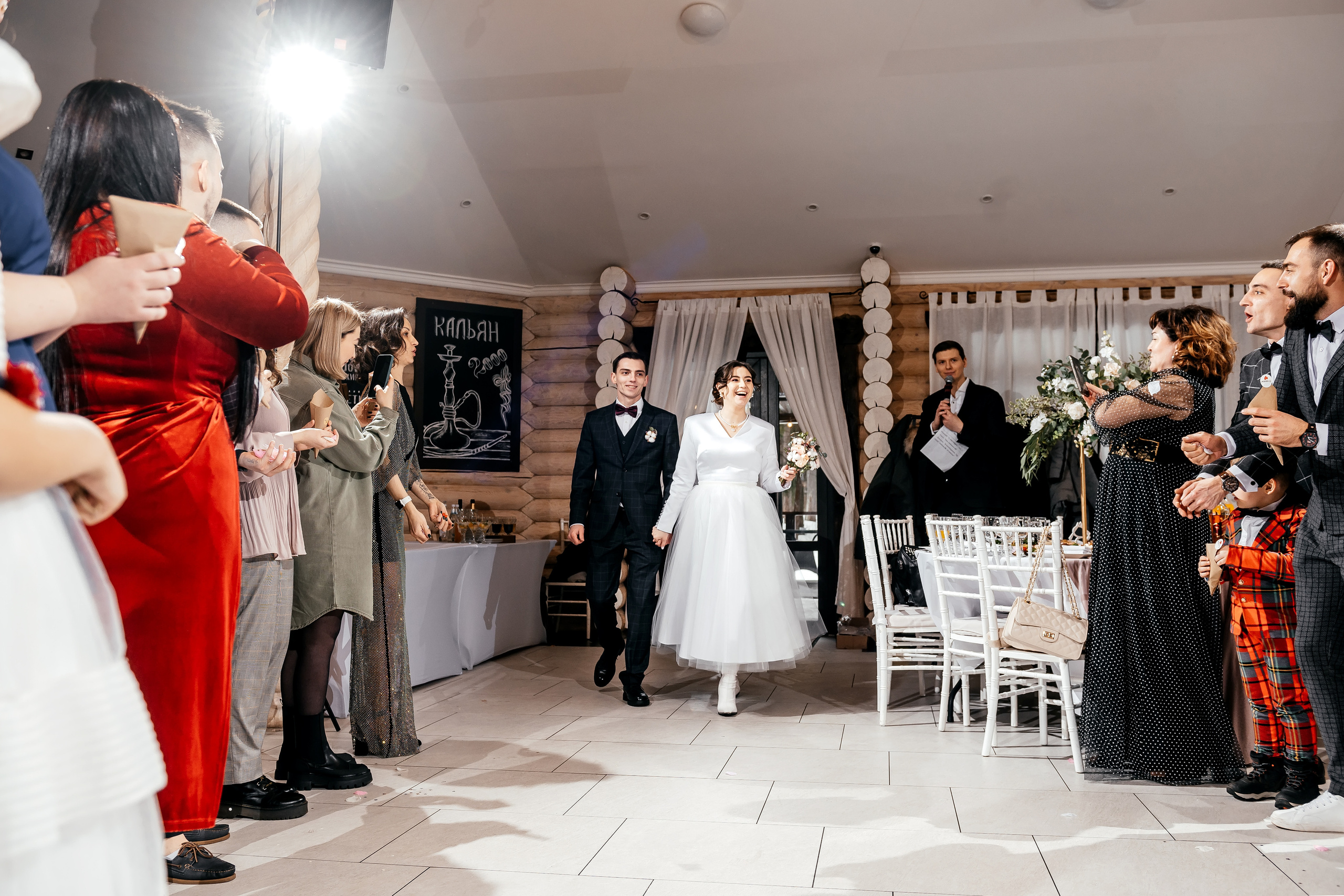 Зимняя свадьба в Загородном клубе «Барин». Свадебный и семейный фотограф Виктория Носачёва. Щелково, Москва и МО