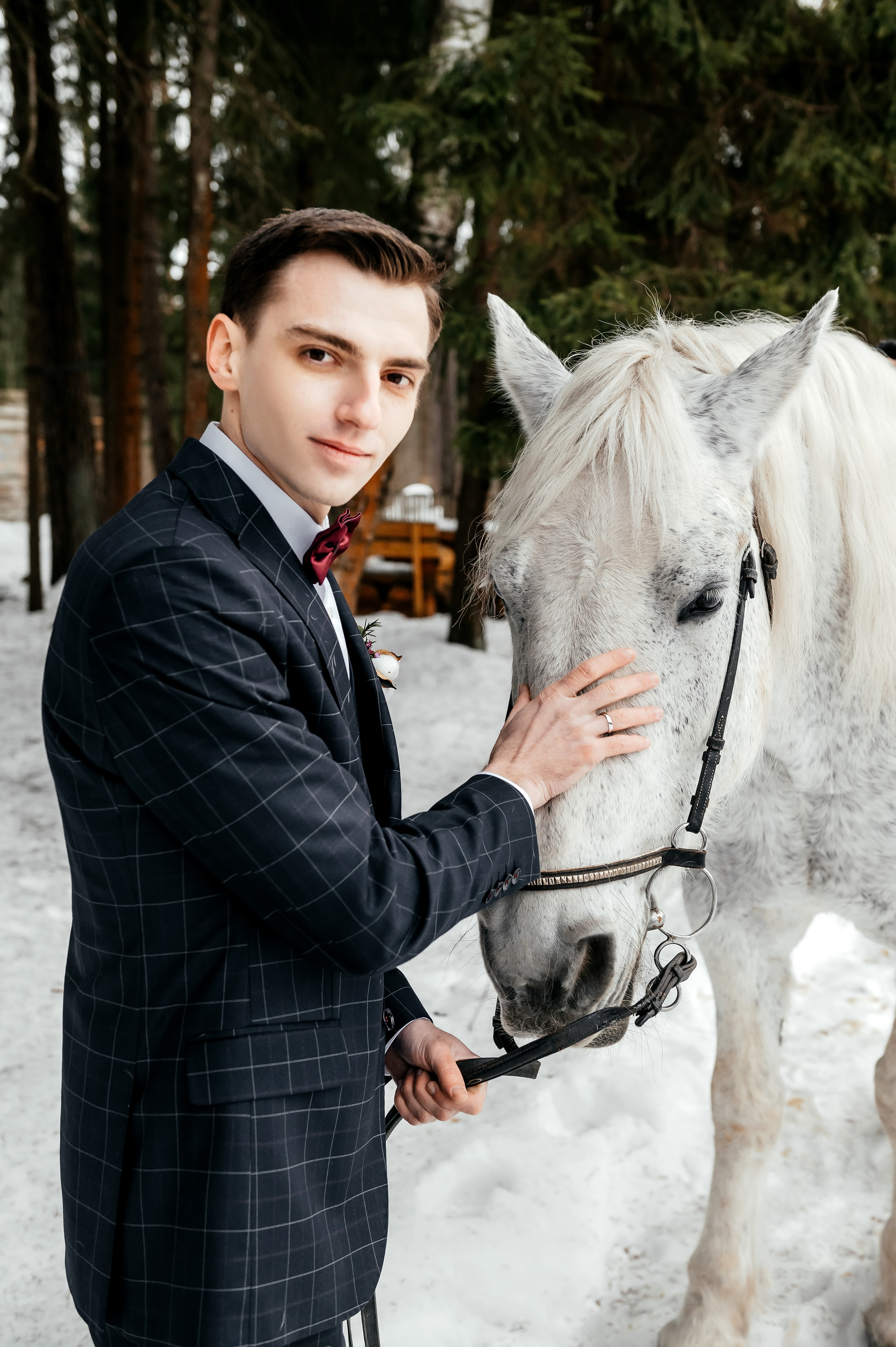 Зимняя свадьба в Загородном клубе «Барин». Свадебный и семейный фотограф Виктория Носачёва. Щелково, Москва и МО
