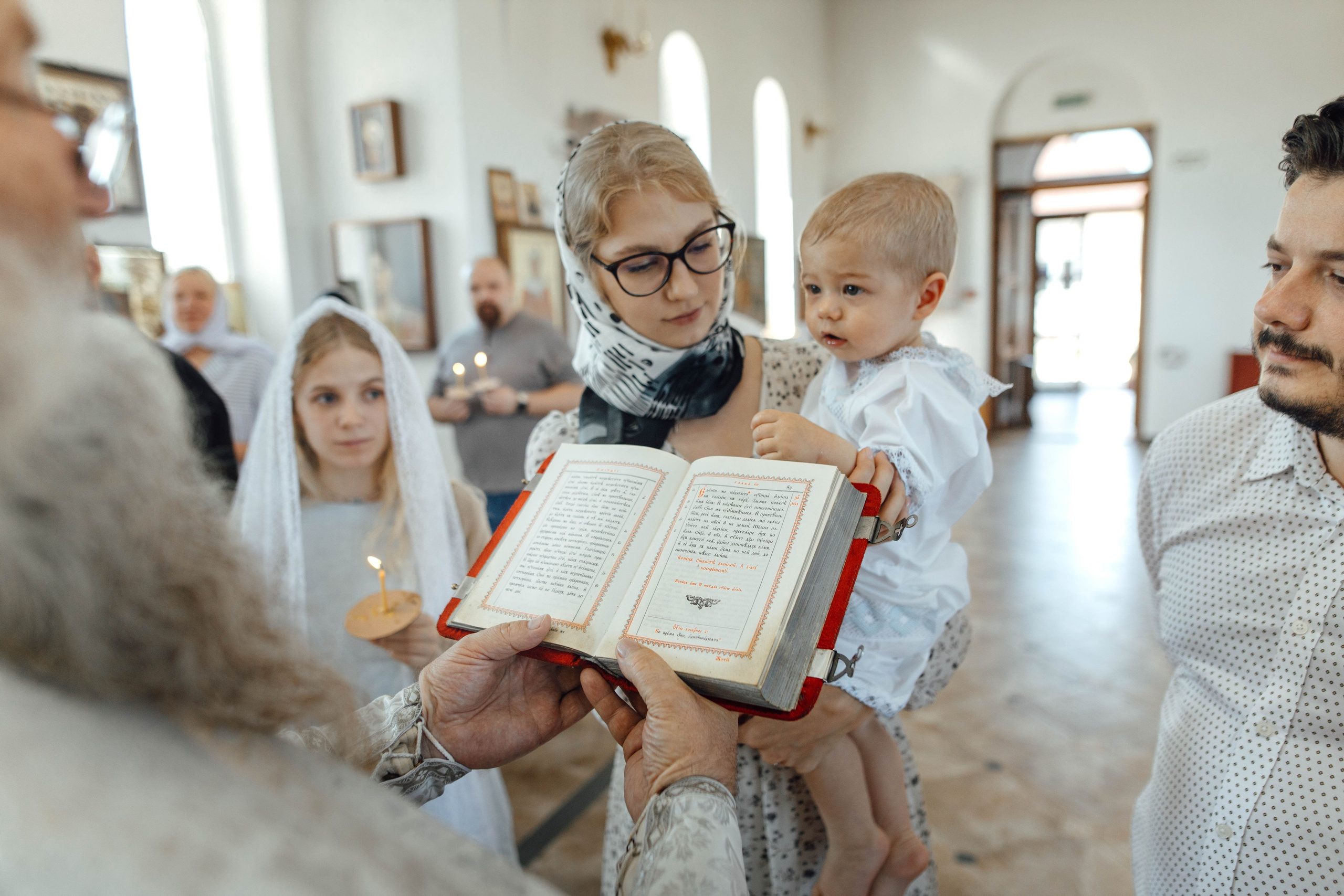 Крещение Энвера (Михаила), д. Колядищи, храм Успения Пр. Богородицы, август 2025