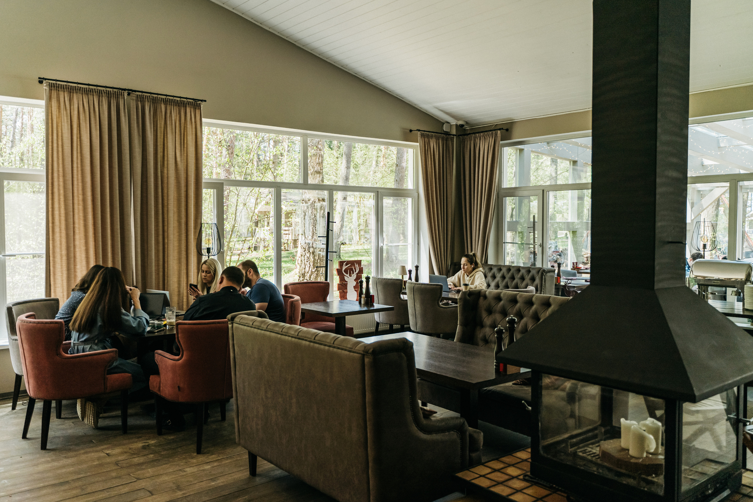 Атмосфера в Pineriver (зима/лето). Фото и видео для бизнеса Обнинск, Калуга, Москва