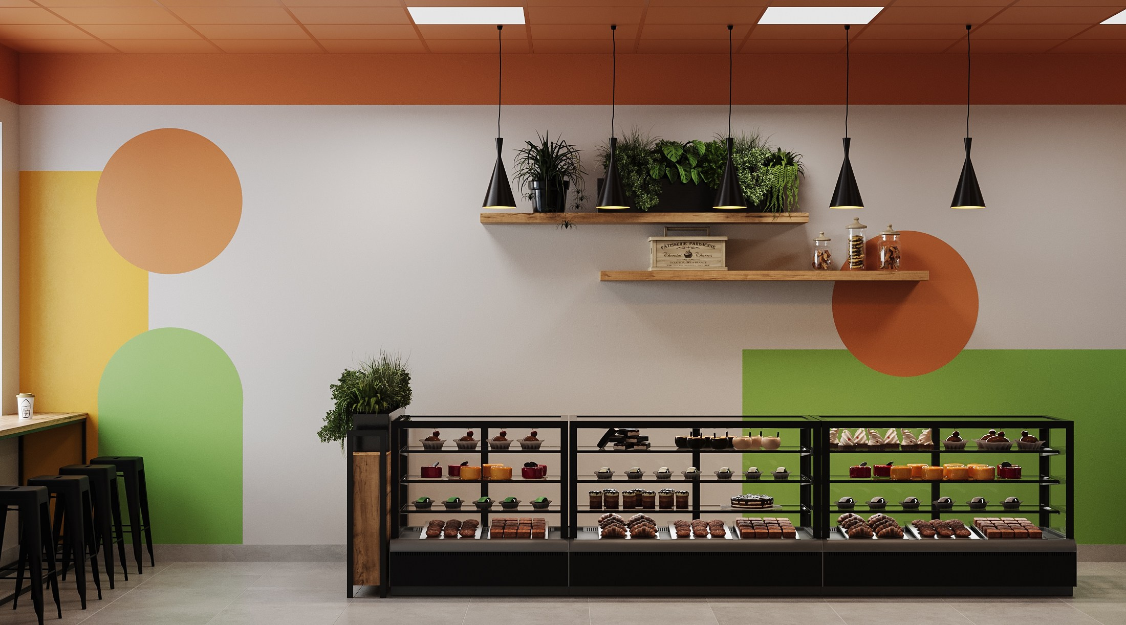 3D визуализация кафе. 3D Визуализация