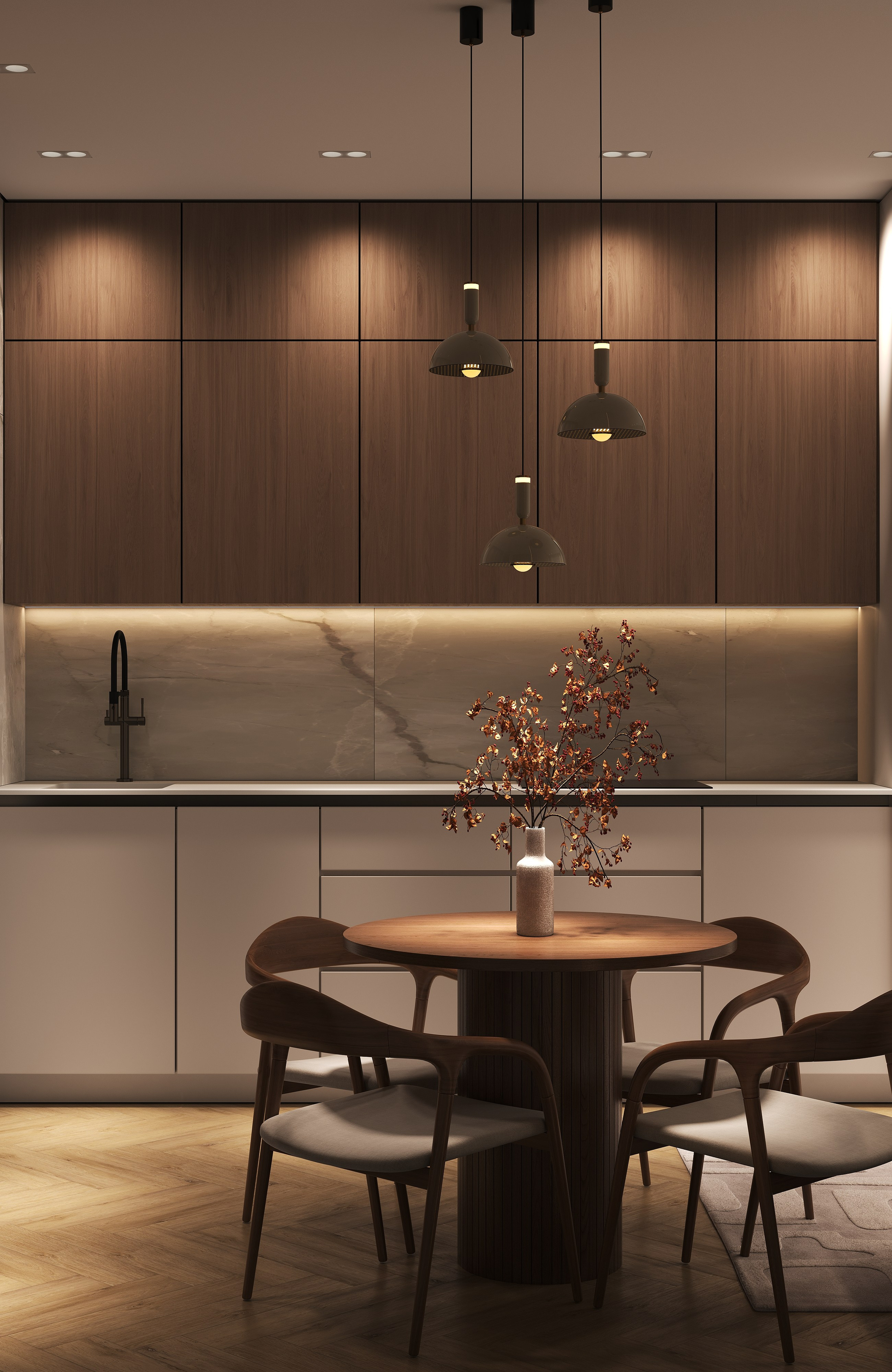 16  m² КУХНЯ-ГОСТИНАЯ. 3d визуализатор