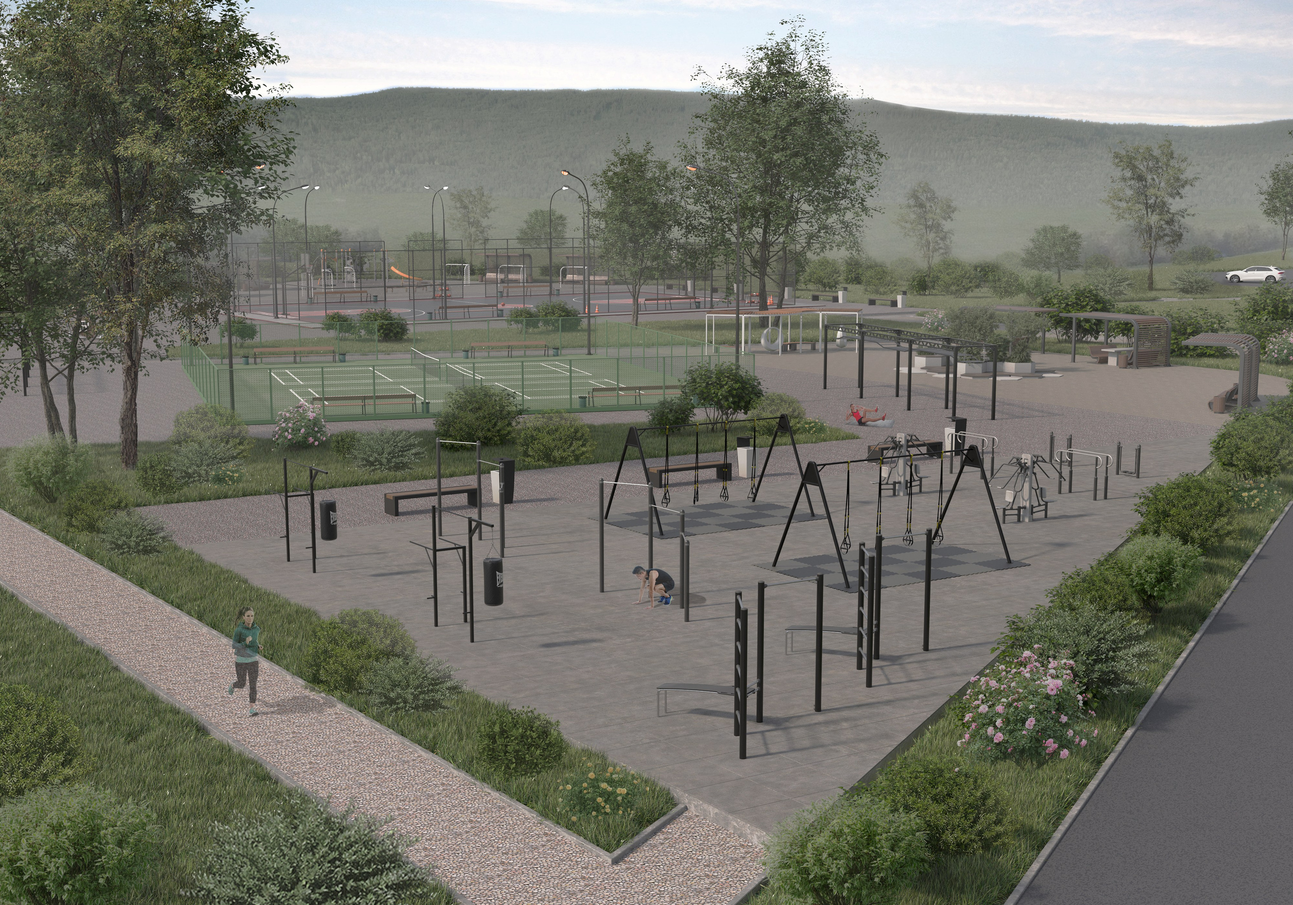 Благоустройство территории санатория «Усть-Кут». 3D-дизайнер Кристина Пуляевская