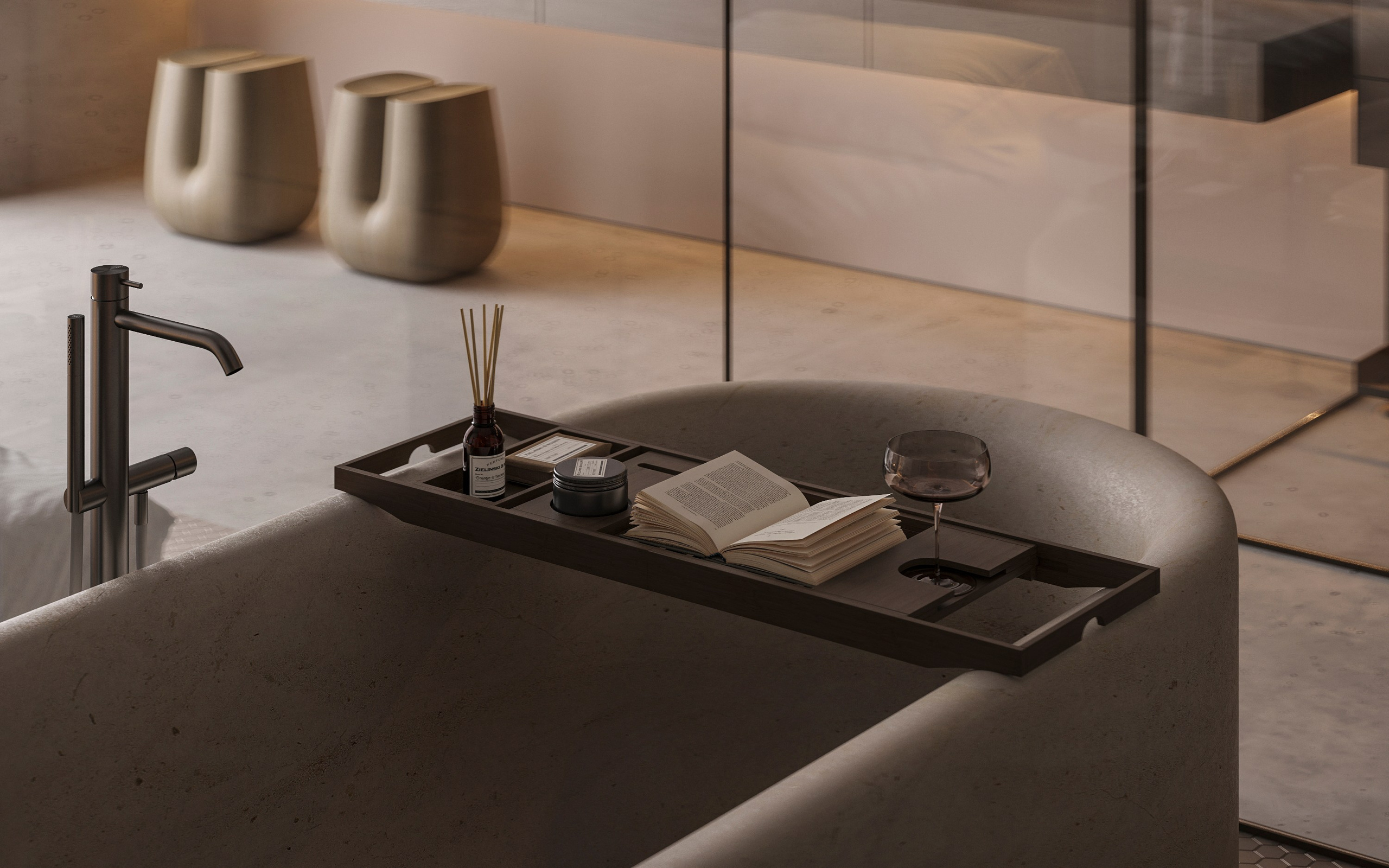 LUXURIOUS SIMPLICITY | BEIGE CONCEPT. Interior Visualization by Valerie Stetyukevich