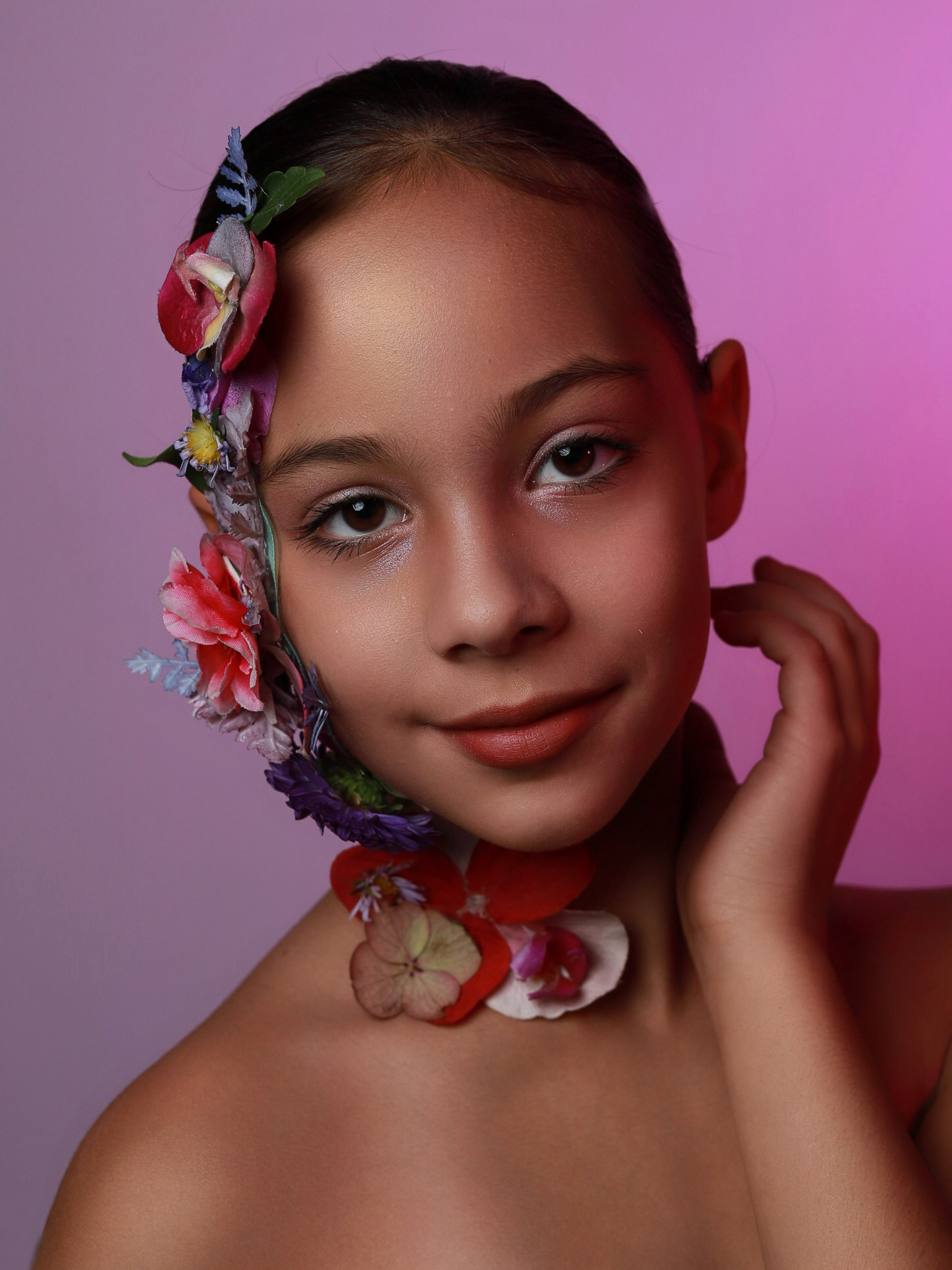 Портреты с цветами. Фотограф Юлия Мальцева