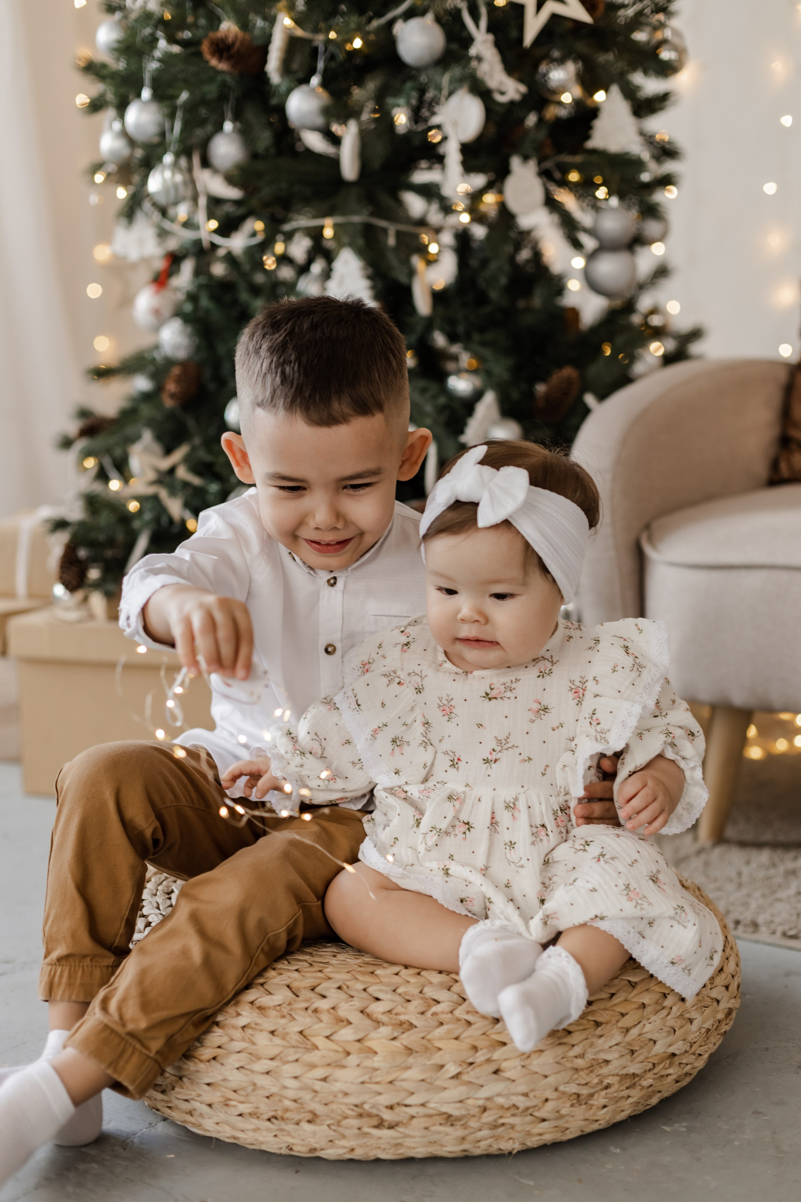 Новогодние семейные съёмки в фотостудии. Свадебный и семейный фотограф Дарья Осипова (Никитина). Саратов