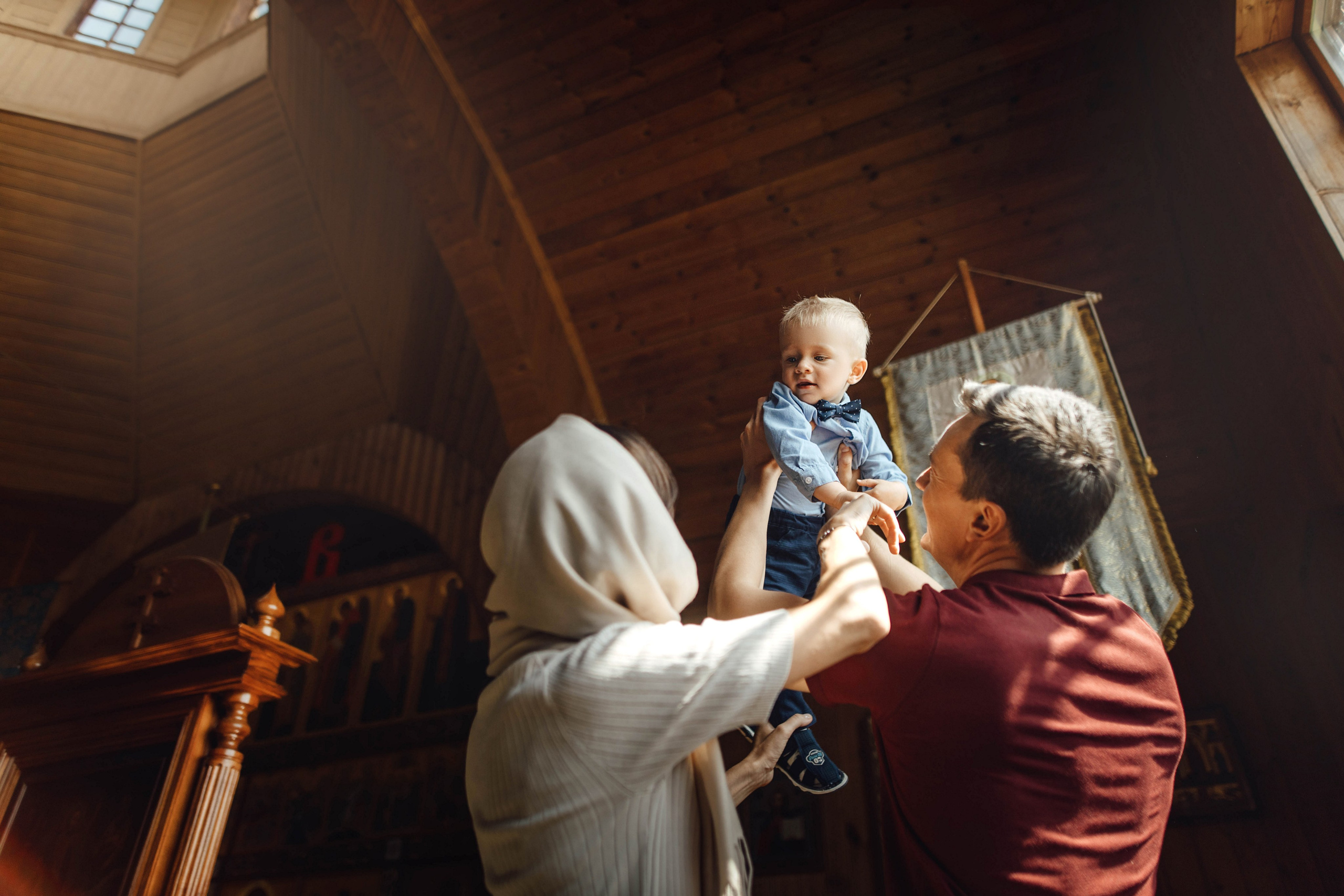 Крещение Тимофея, д. Киевец, храм Святой Троицы, август 2025