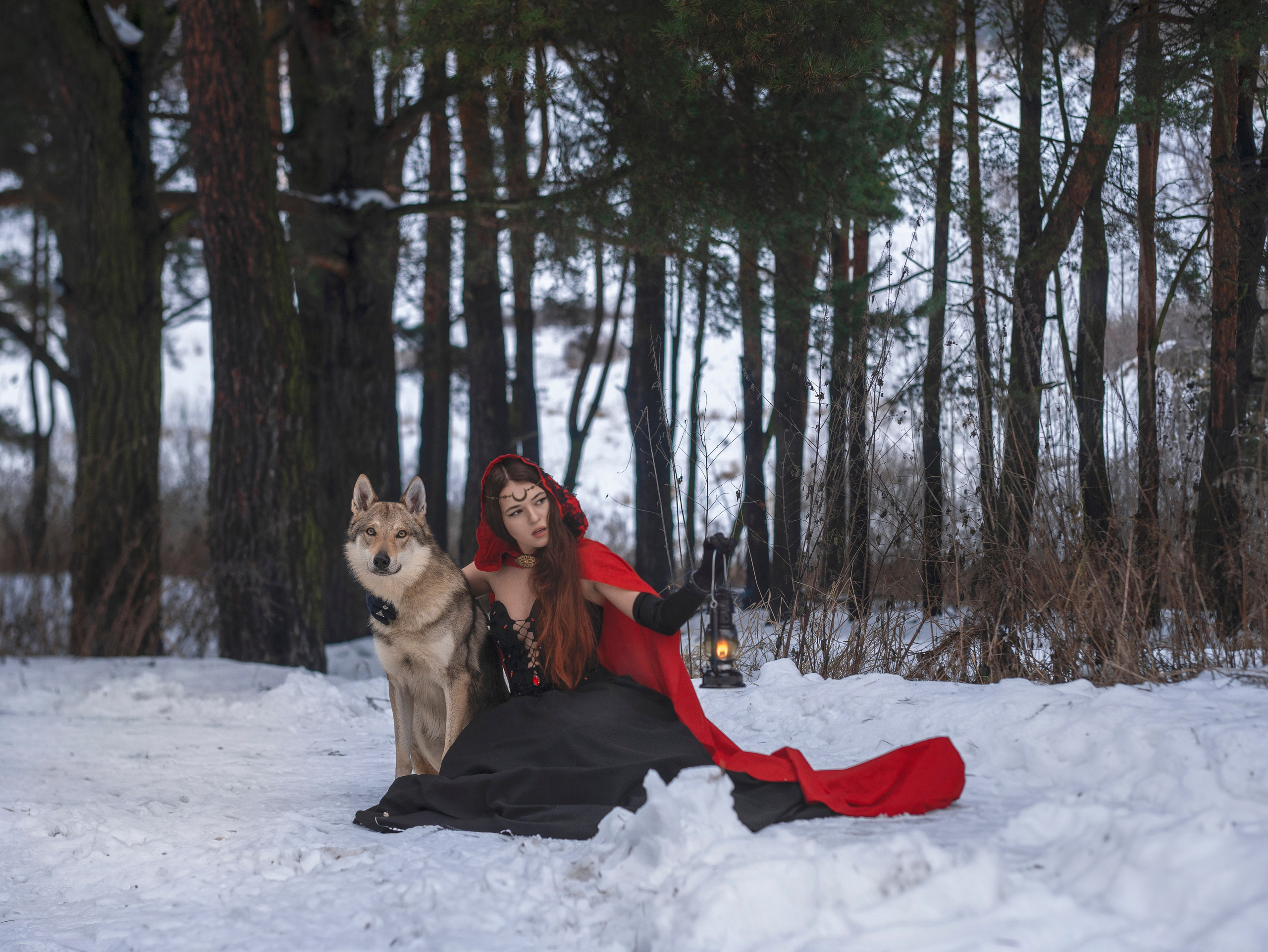 Валерия и влчак. Арт фотограф, женский фотограф Москва
