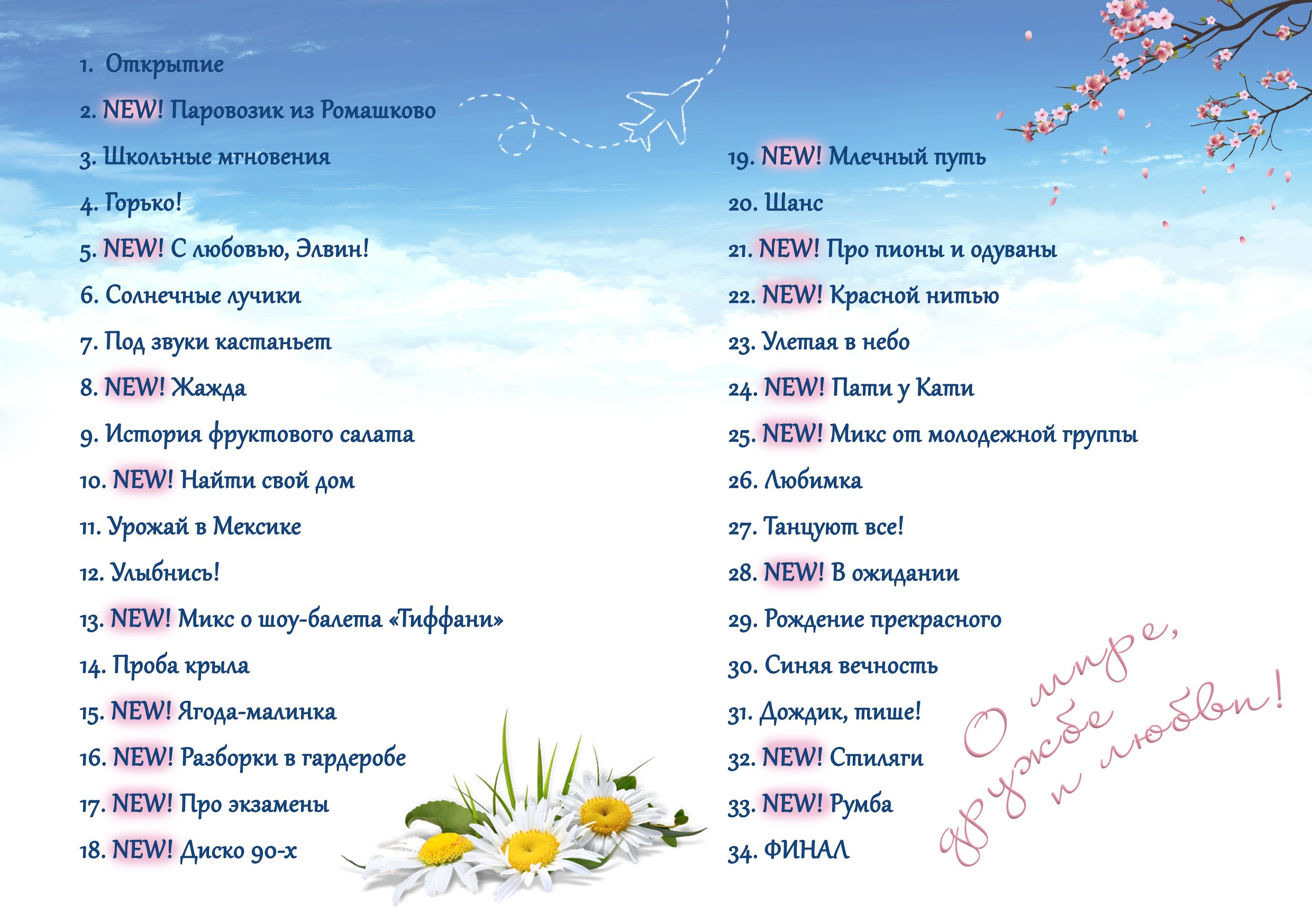 Программа выступлений