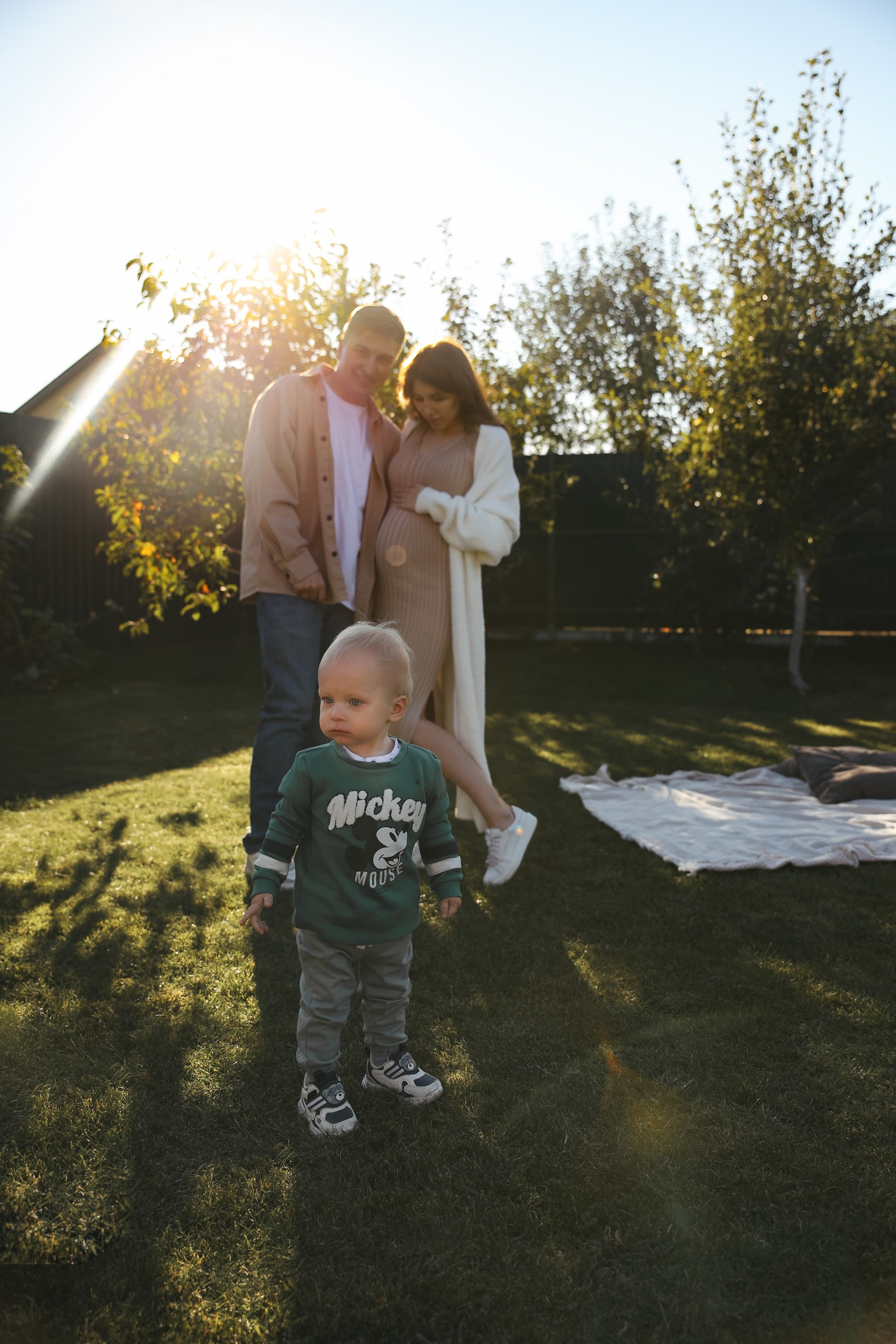Семейная фотосессия дома Домашняя фотосессия Фотосессия беременности. Фотограф Владимир Москва