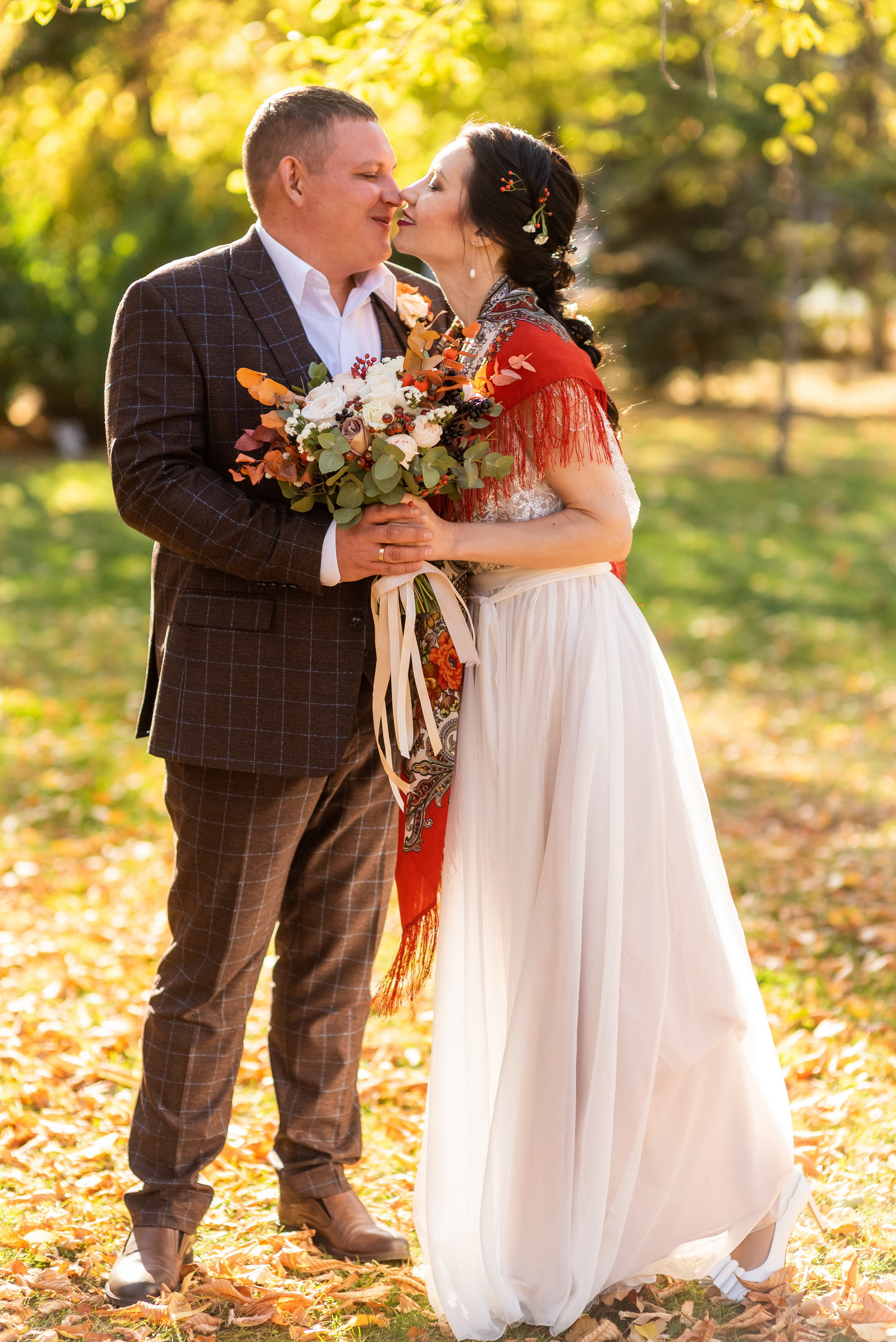 Осенняя свадебная фотосессия