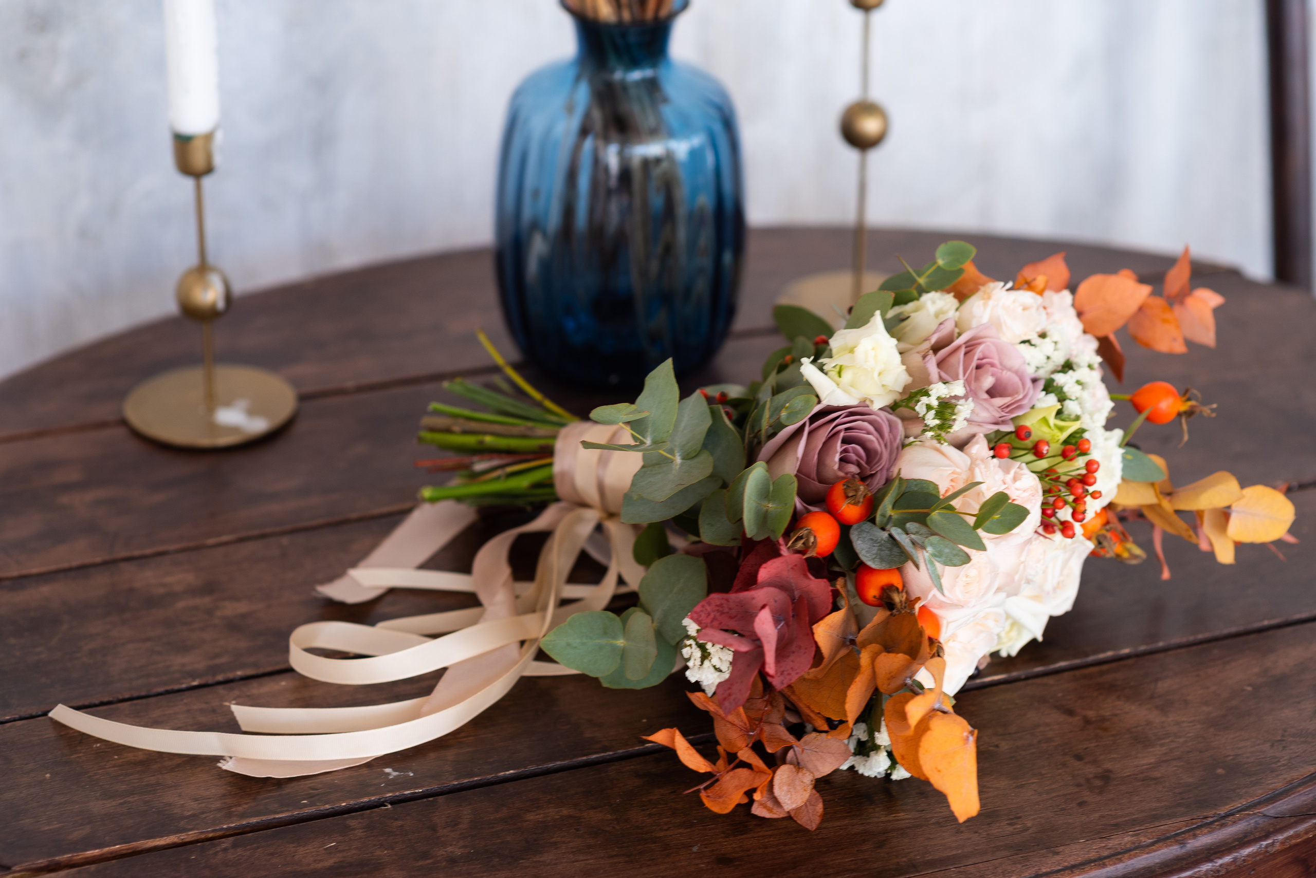 Осенний свадебный букет