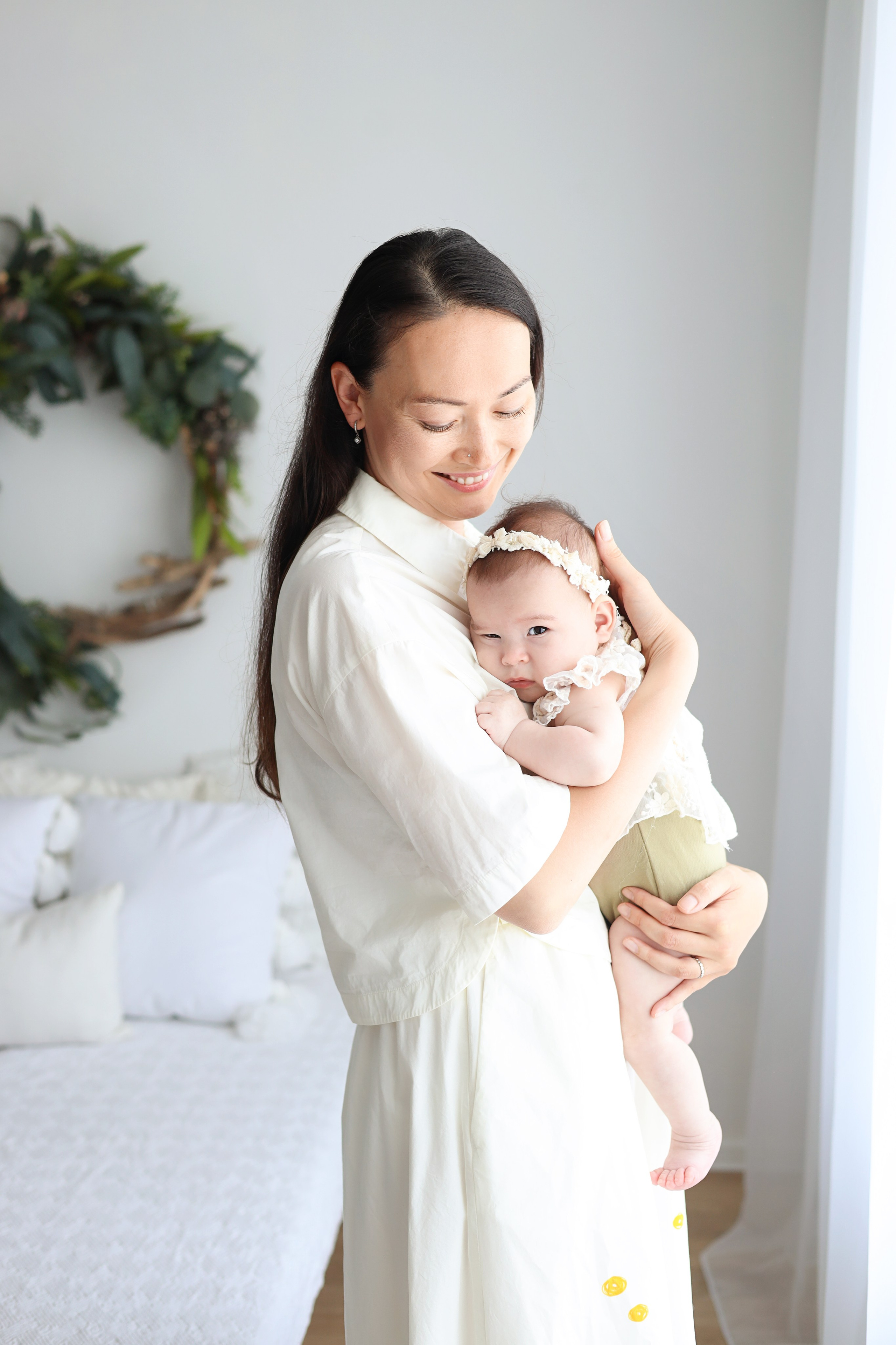 Фотосессия Василисы в студии в Бутово. Фотограф новорожденных Москва. Ньюборн фотограф Москва