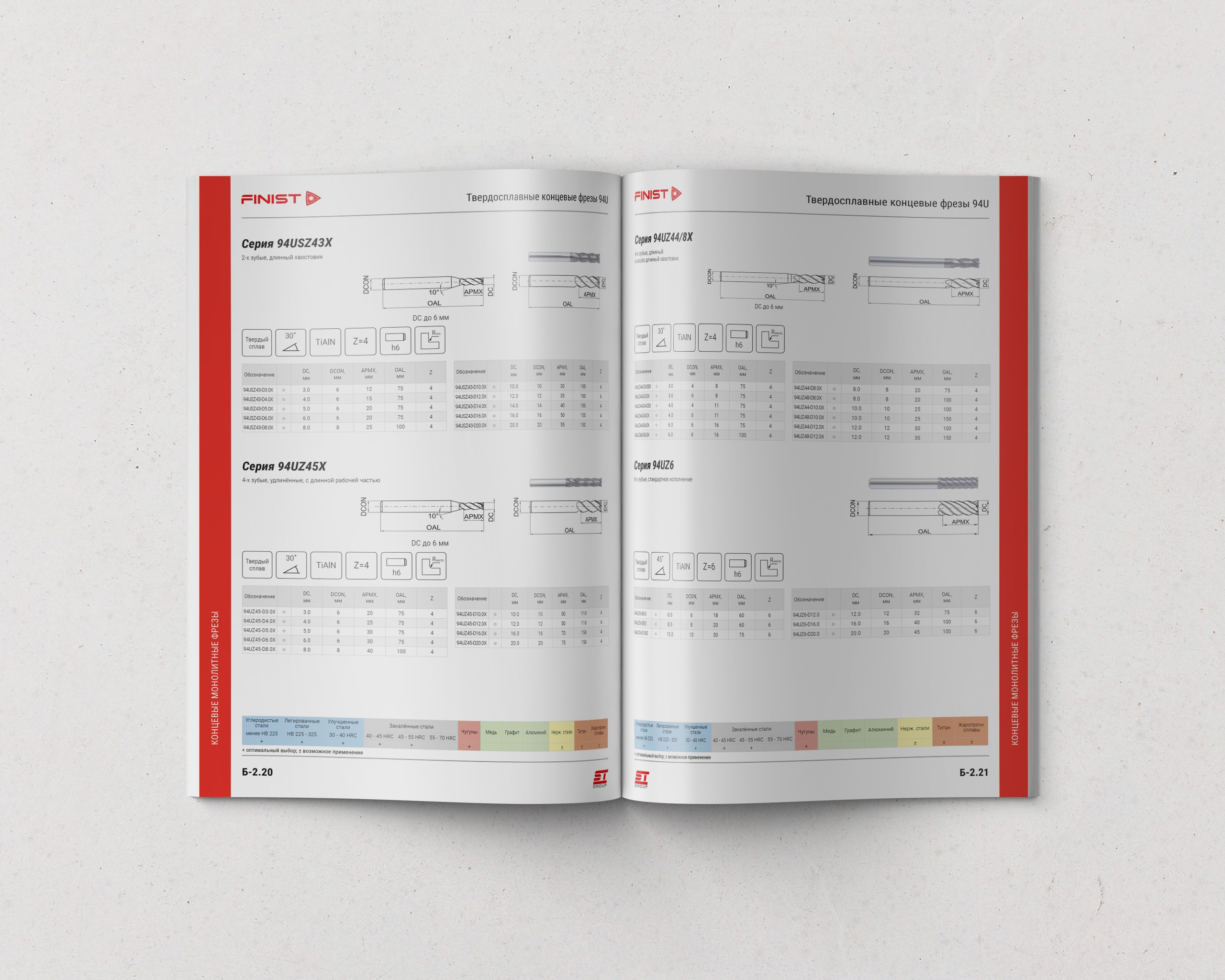 пример верстки внутреннего блока каталога продукции для поставщика металлорежущего инструмента