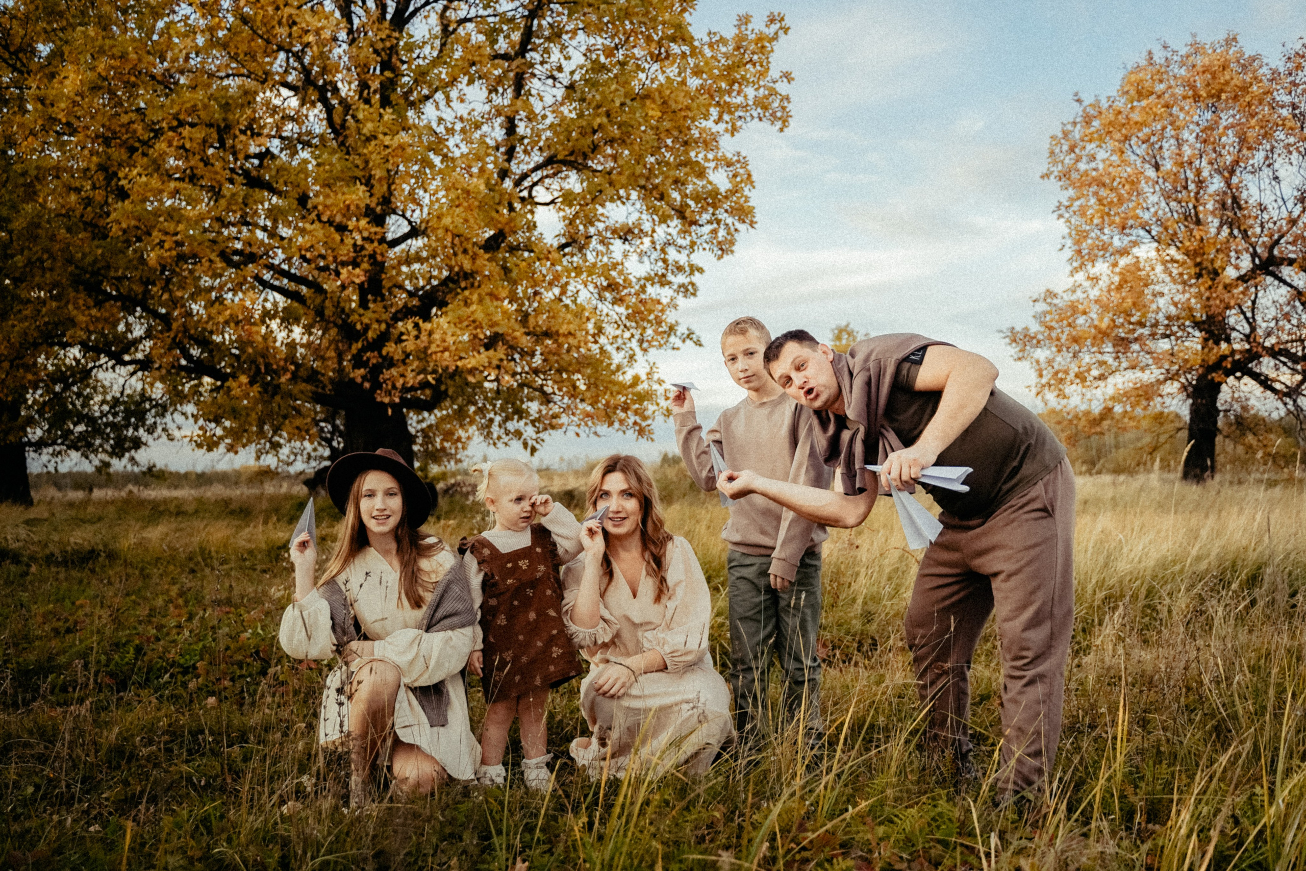 Семья на природе