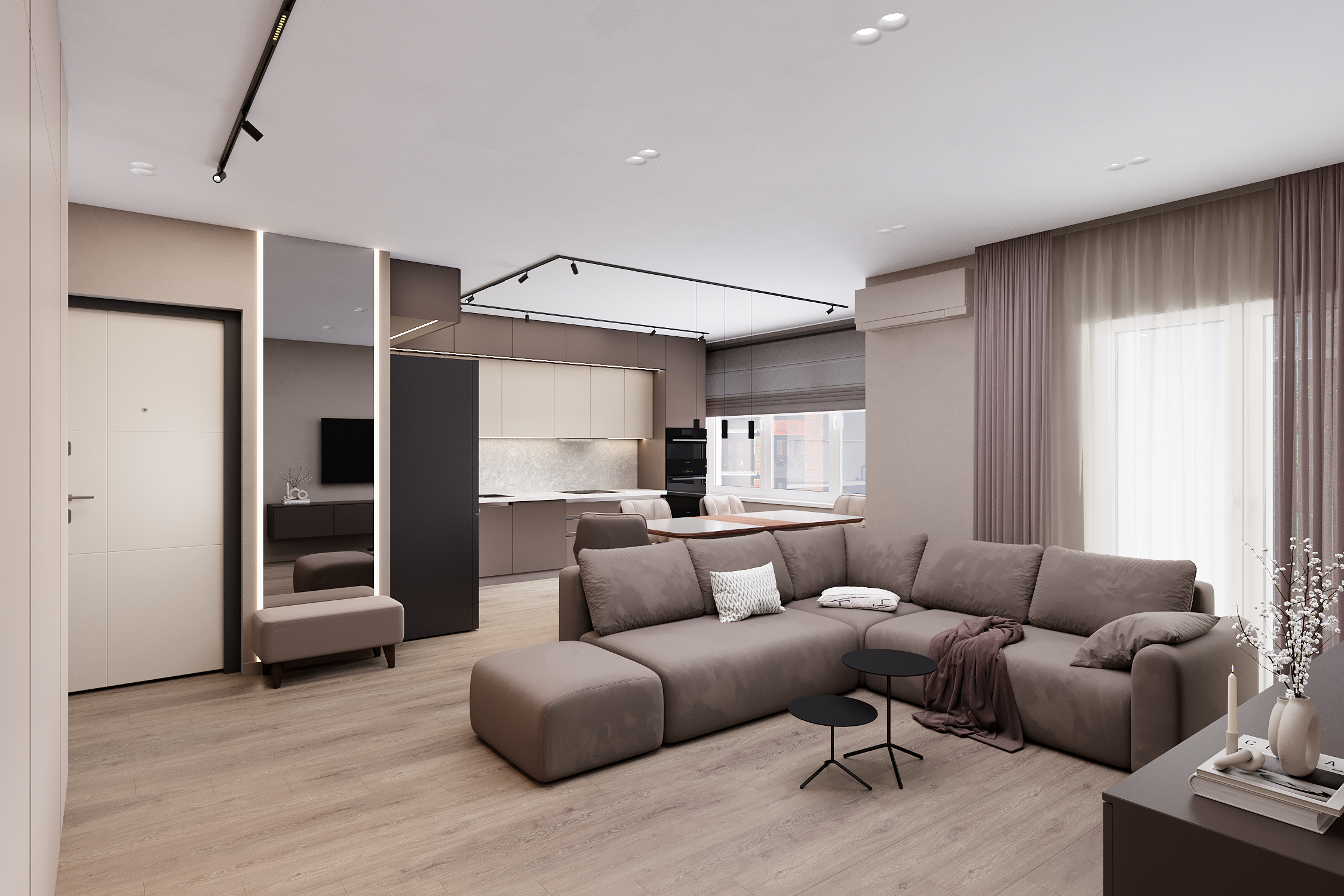 Квартира 80 м². 3D-визуализации