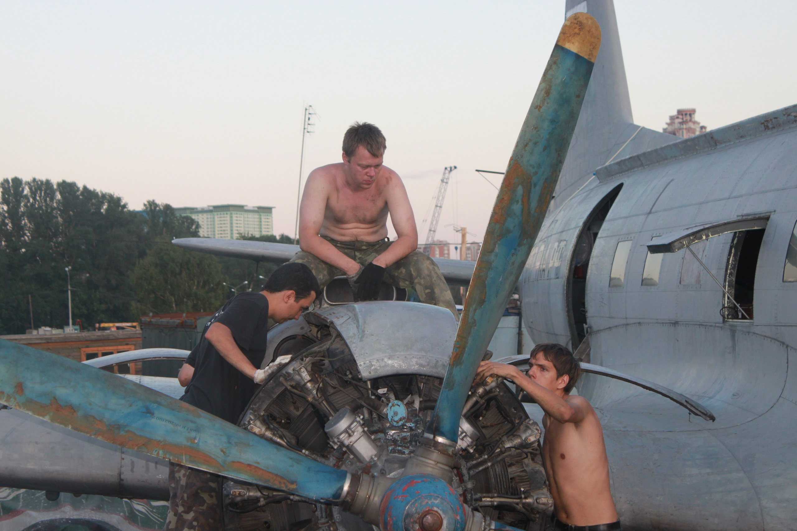 Ил-14Т «Голубая Мечта» работы в Тушино (2011 г.). Фотоальбом показывающий увлекательный мир авиации и мир медведей Андрея Иванова