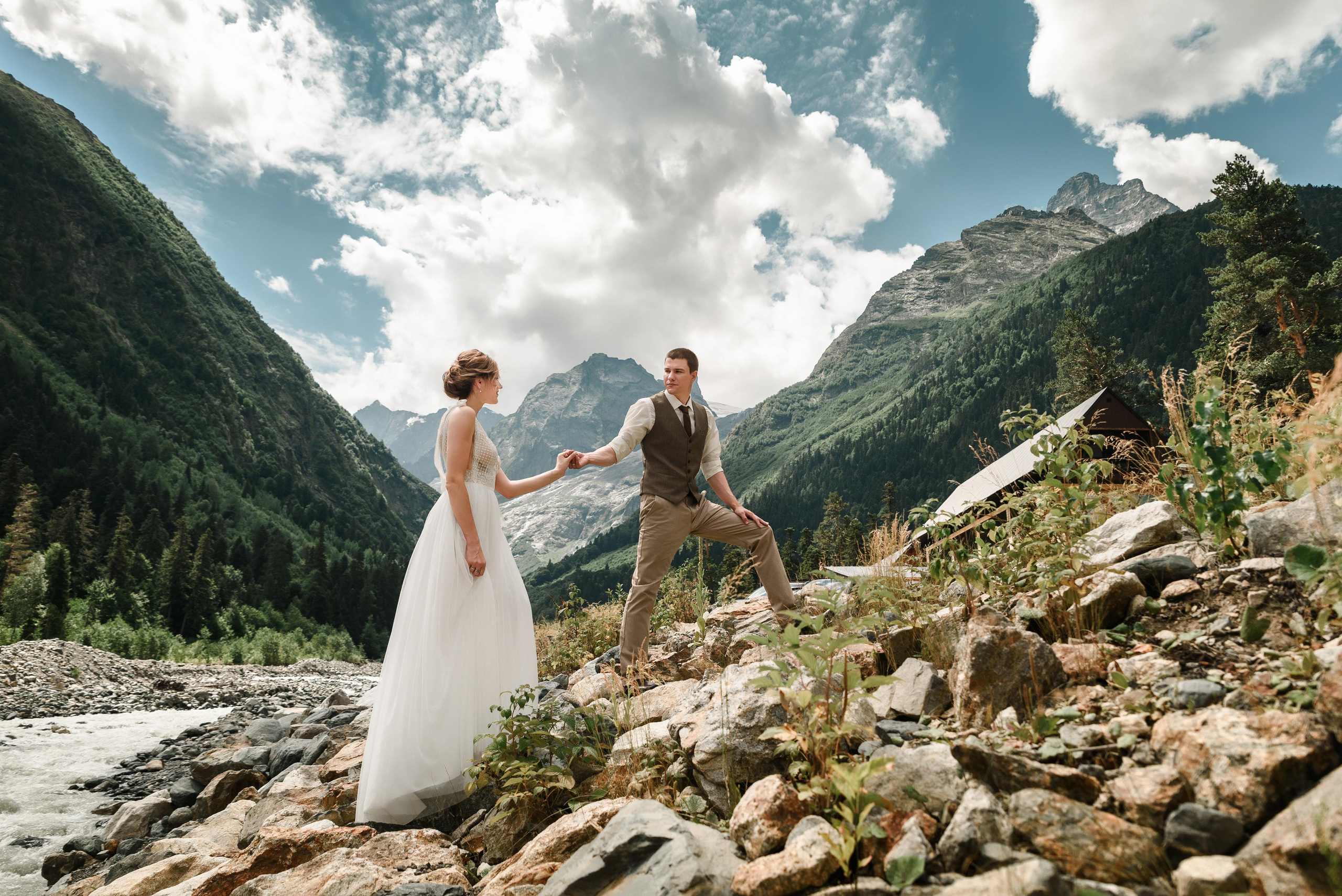 Свадебный день в горах (10.08.2020). Свадебный и travel фотограф в Волгограде, Сочи, Домбае, Европе